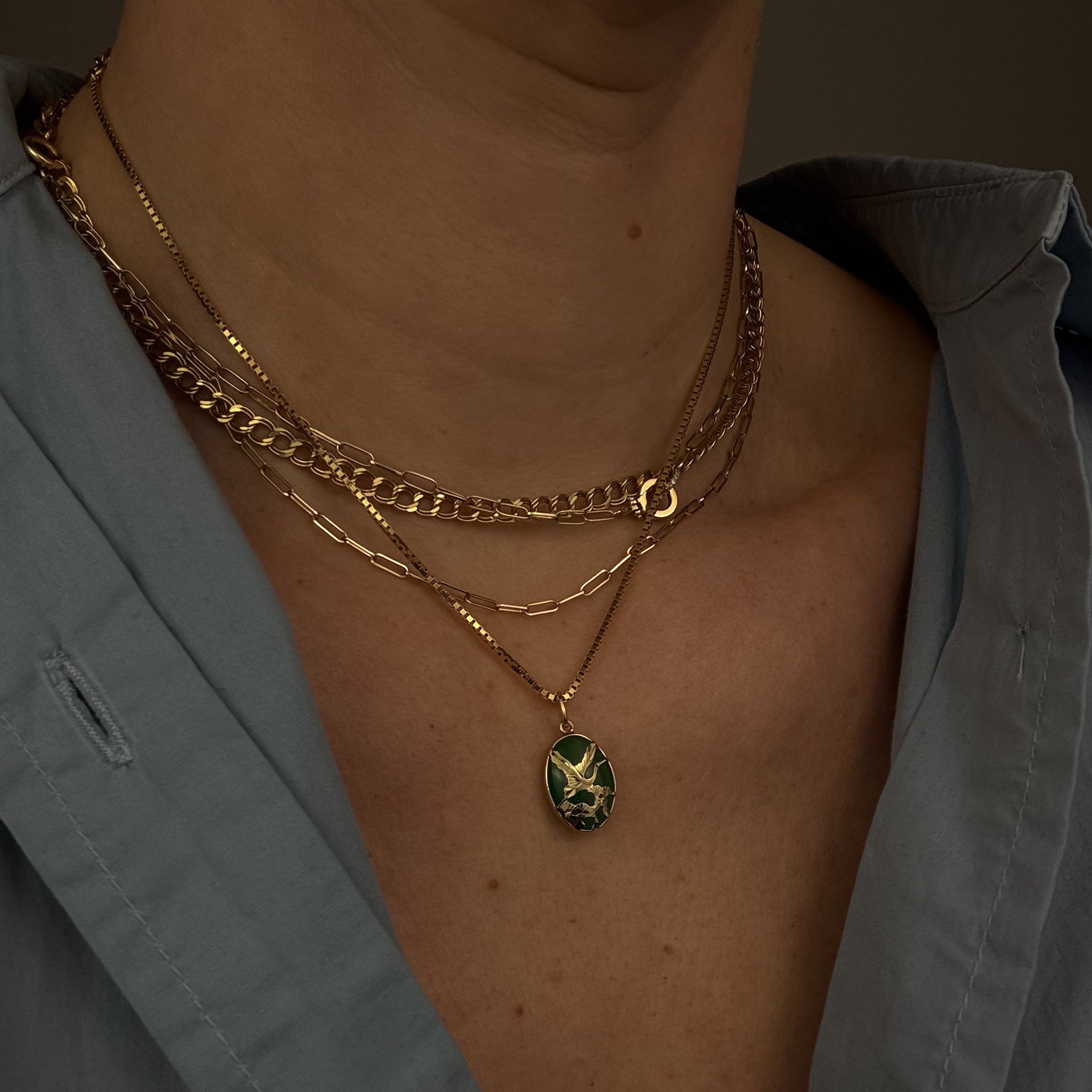 Chalcedony Bird Pendant