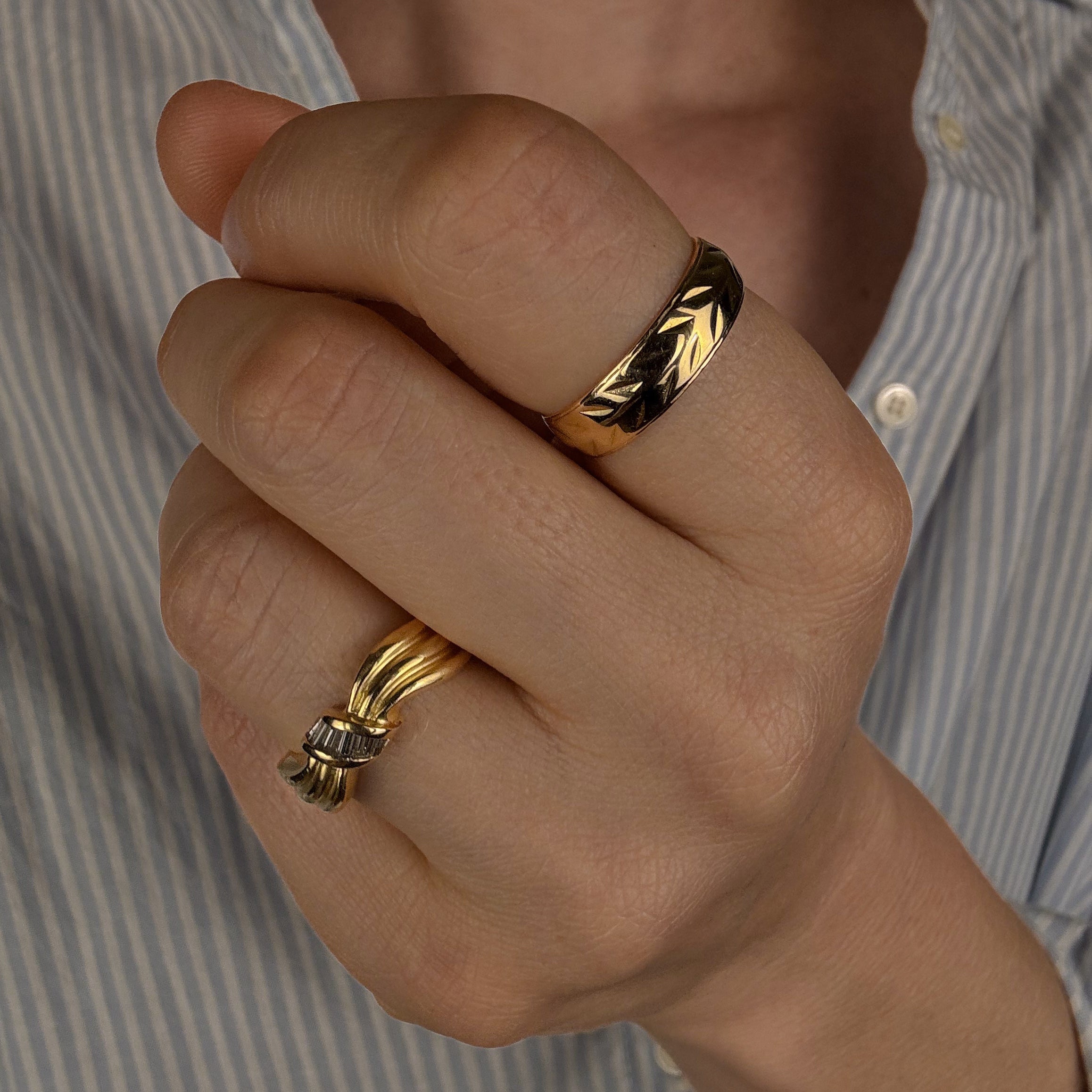 5.5mm Chevron Design Band