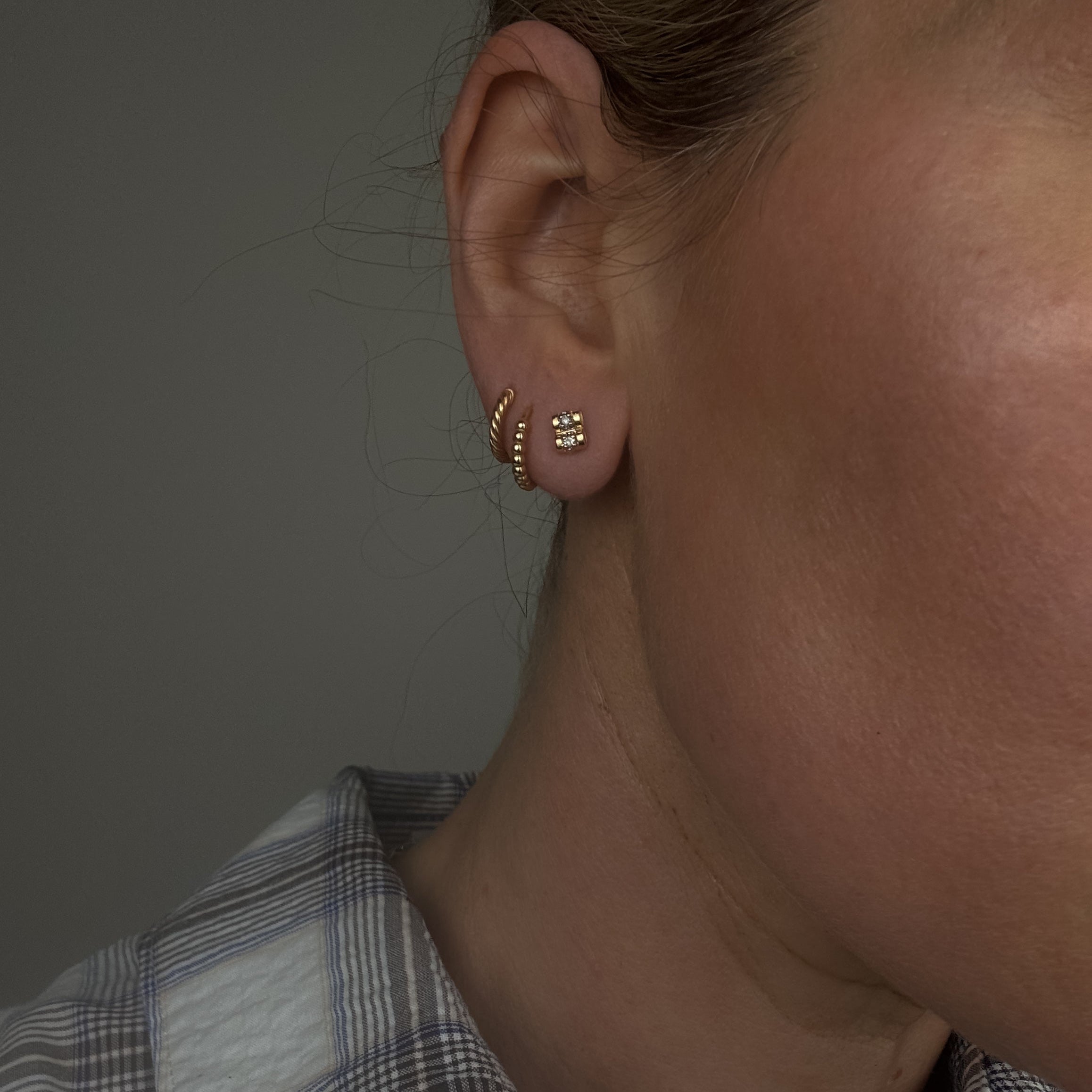 Double Diamond Studs