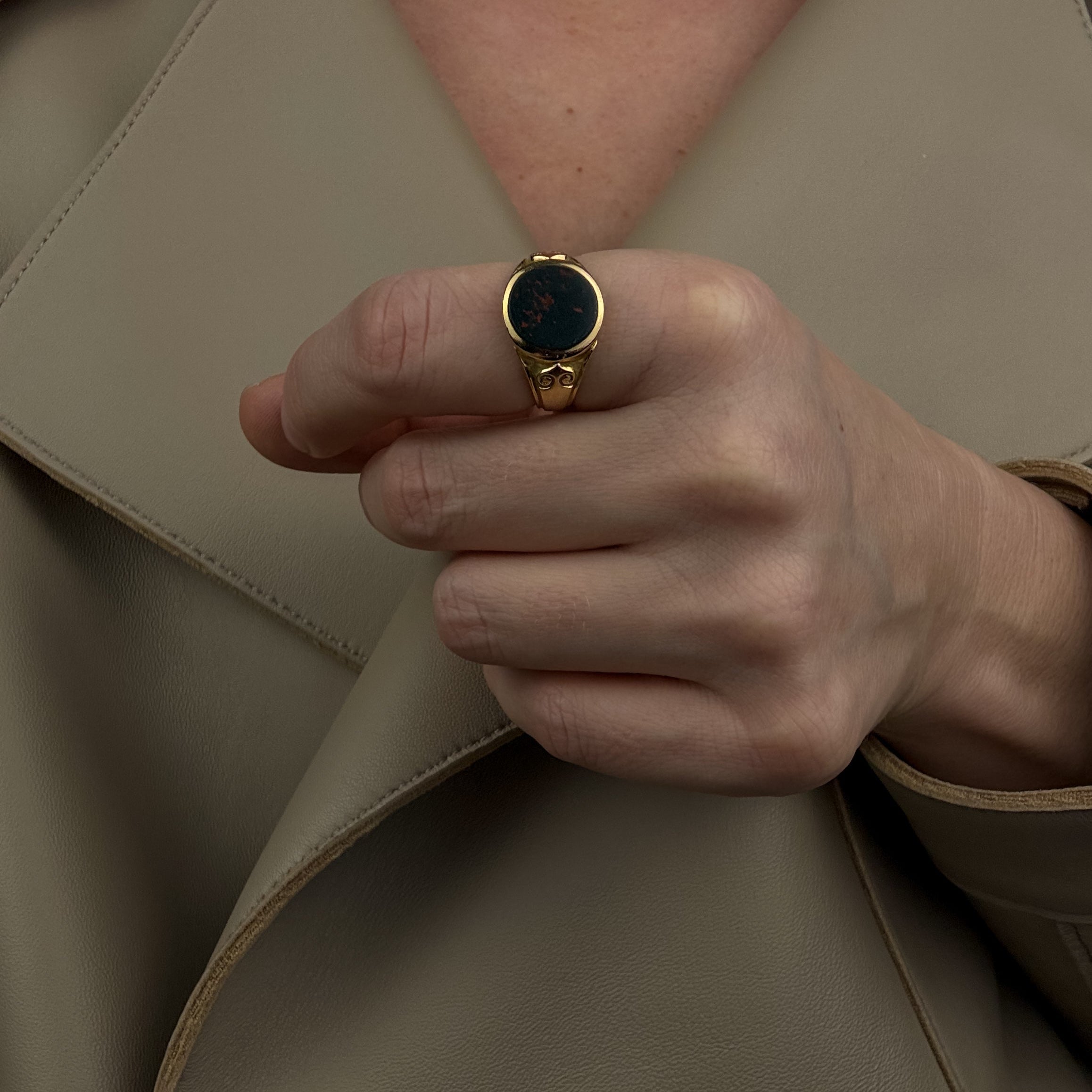 Bloodstone Signet Ring