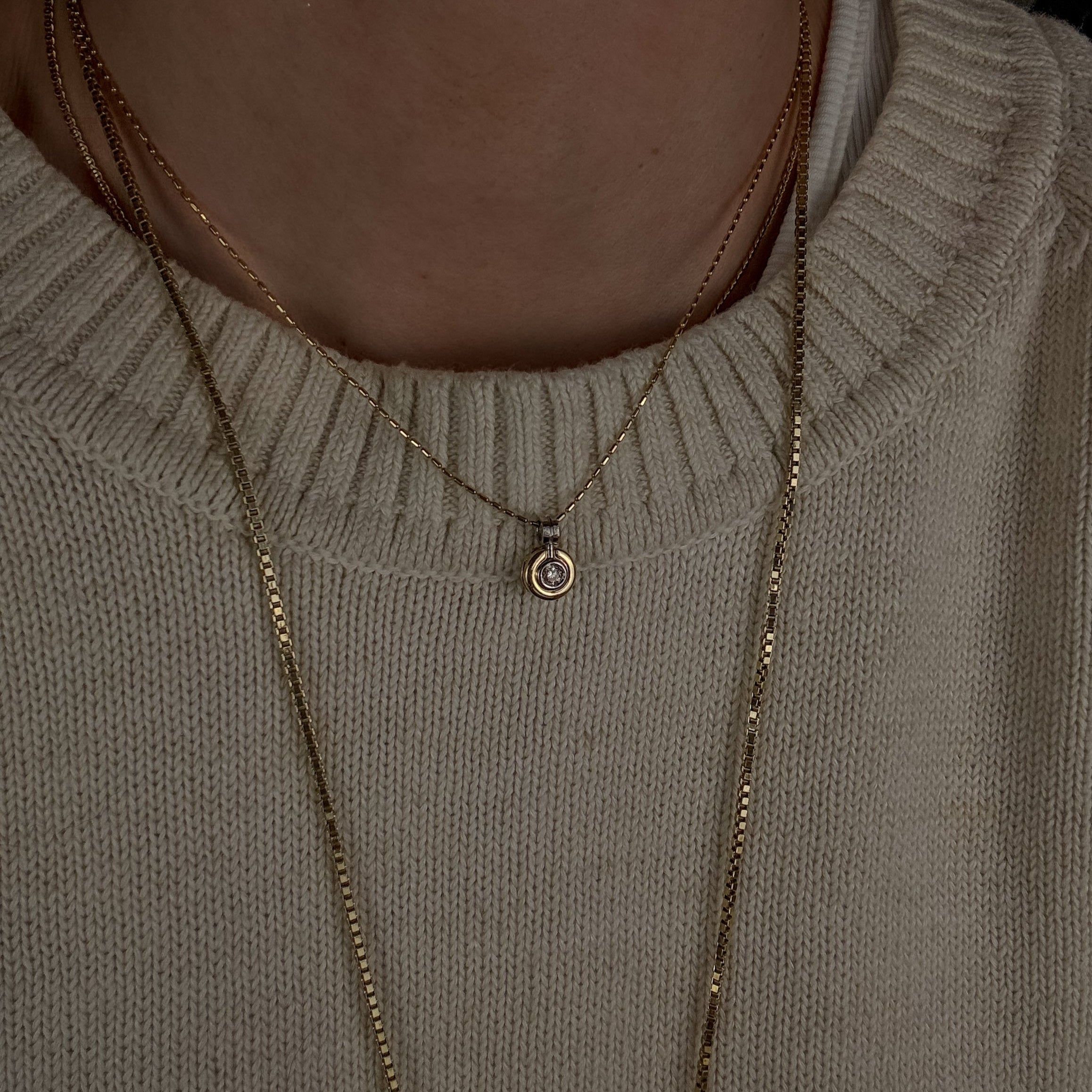 Bezel Set Diamond Pendant