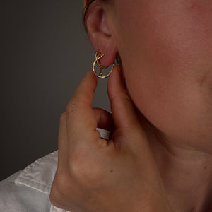 19mm Flower Etched Hoops