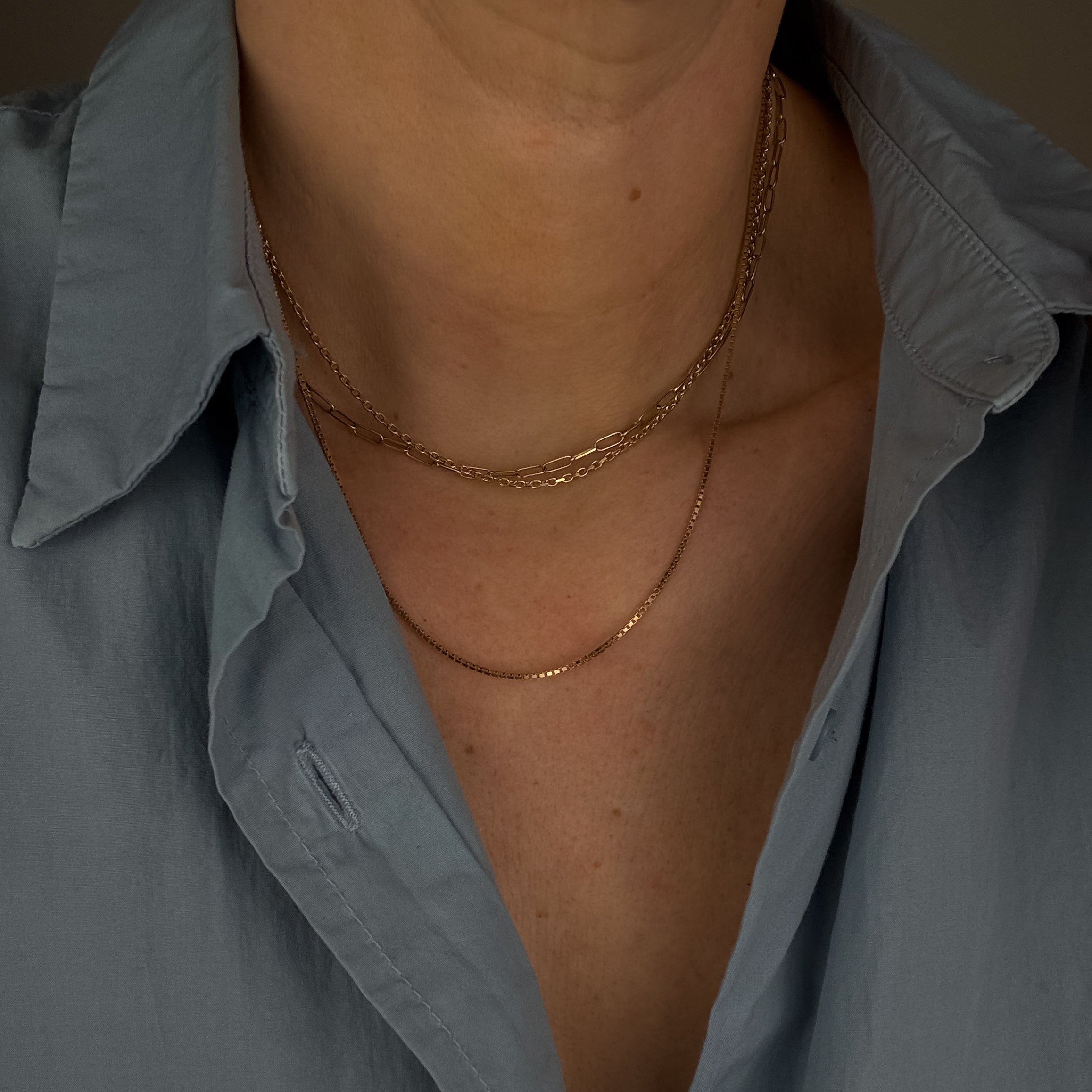 18" Box Chain Necklace