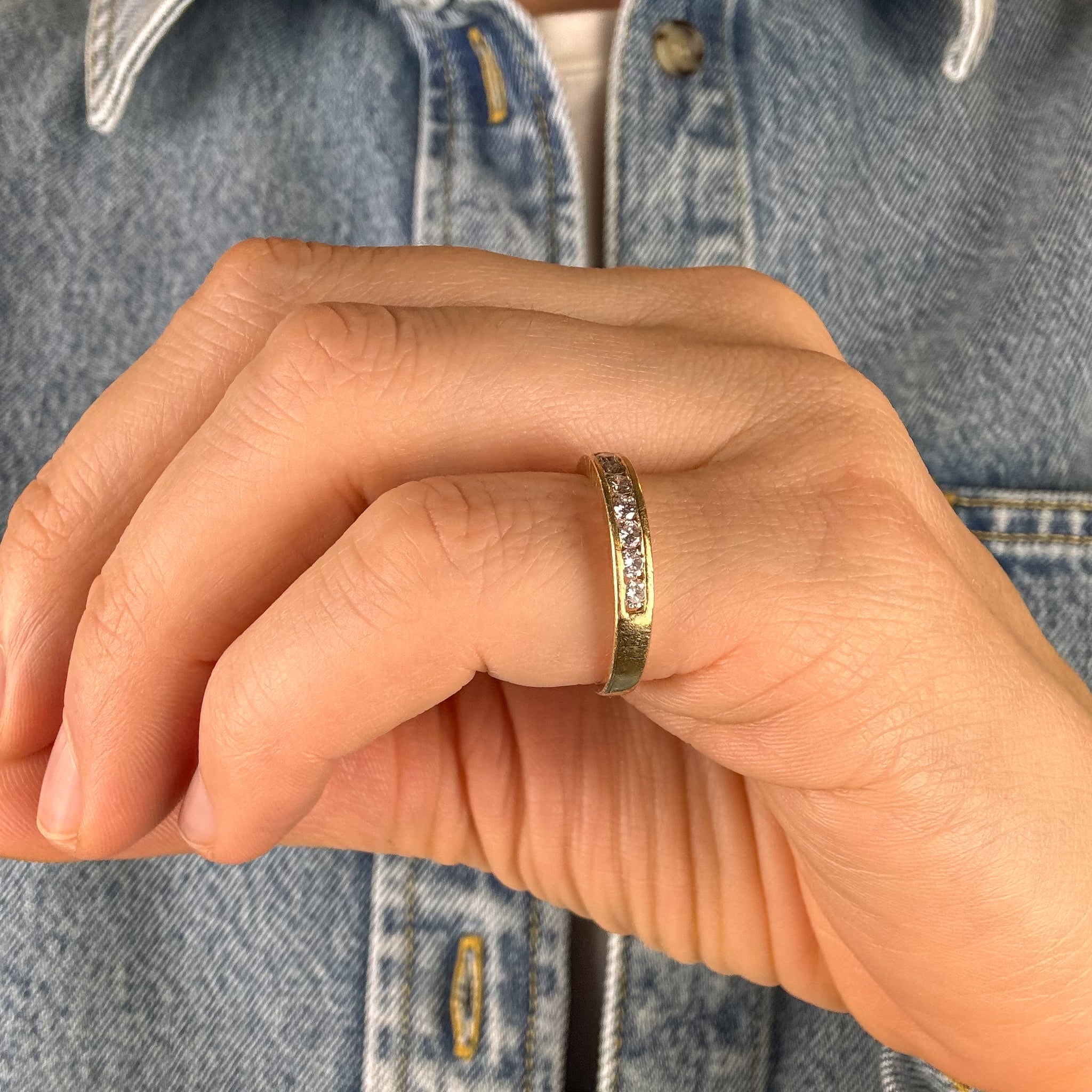 Channel Set 8 Diamond Band