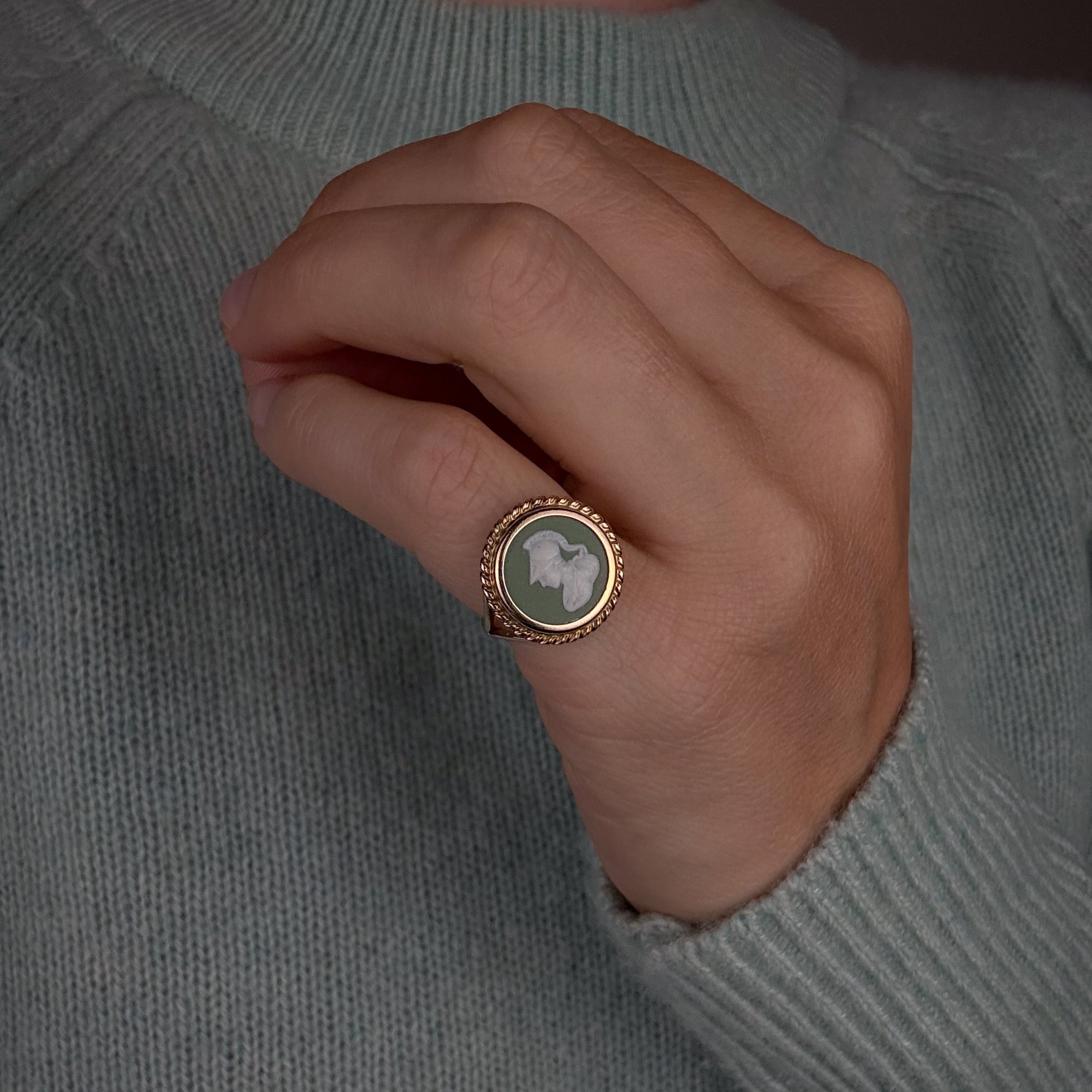 Sea foam Signet Ring