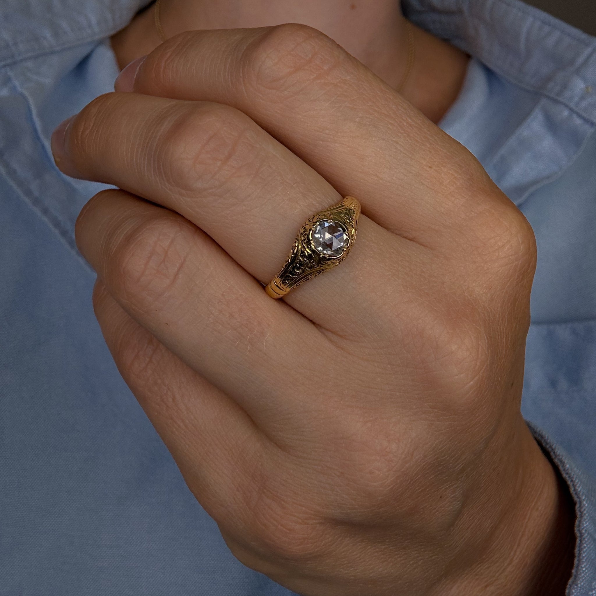 Victorian Rose-Cut Diamond Ring
