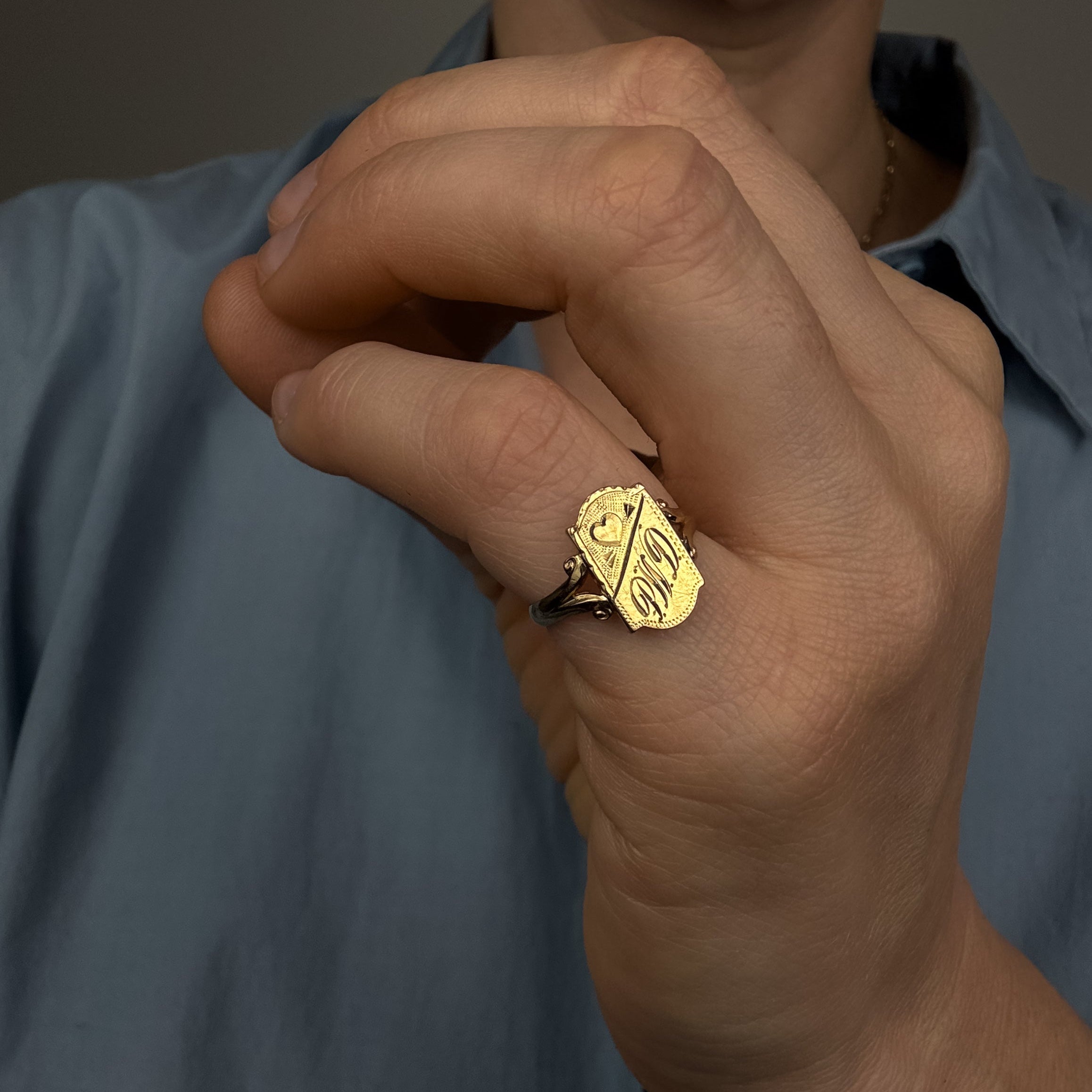 Antique 'PWD' Signet Ring