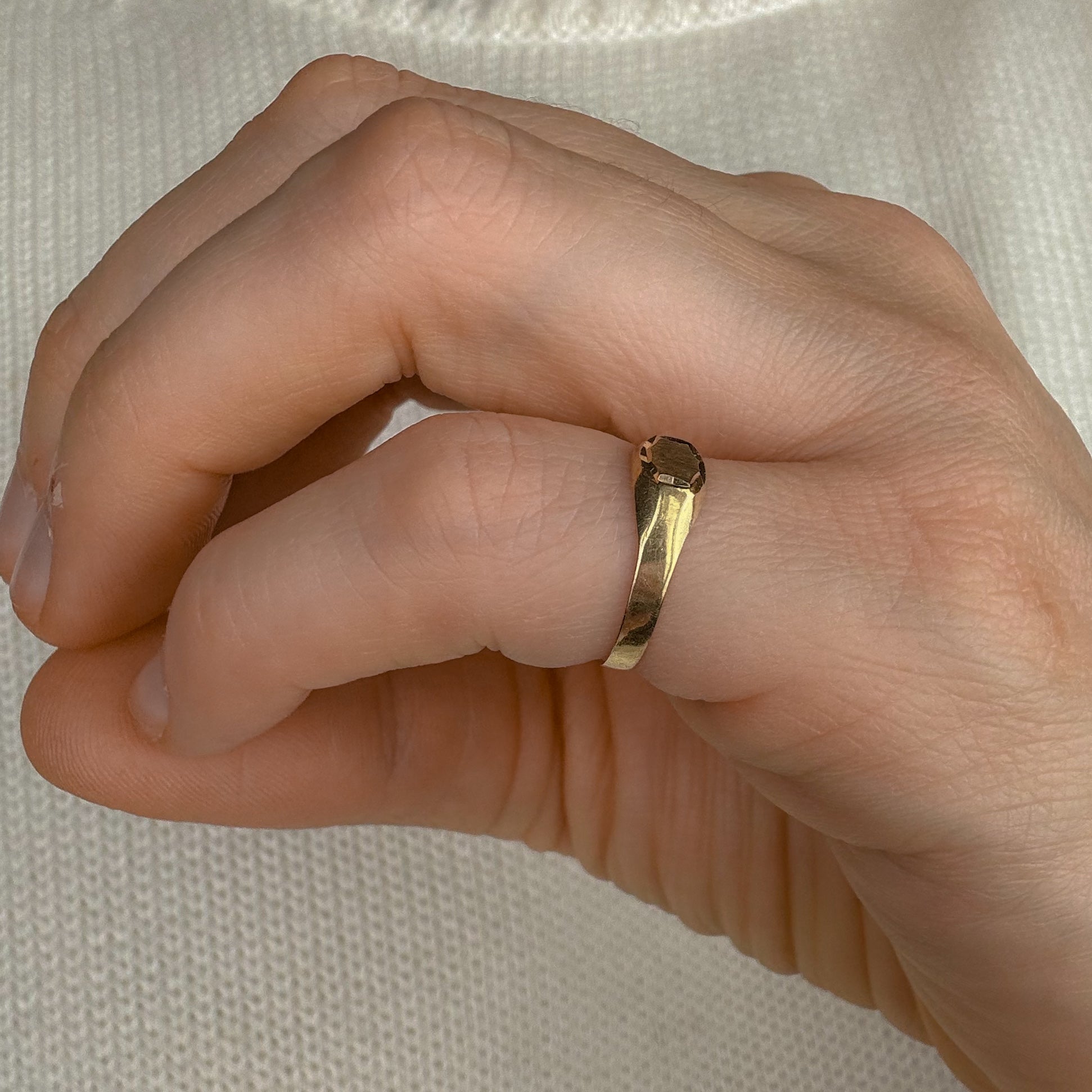 Blank Dainty Brushed Signet