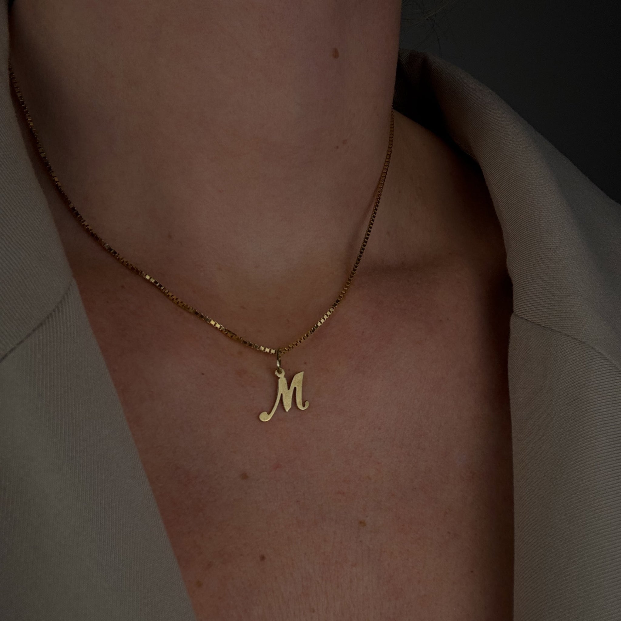 'M' Script Charm