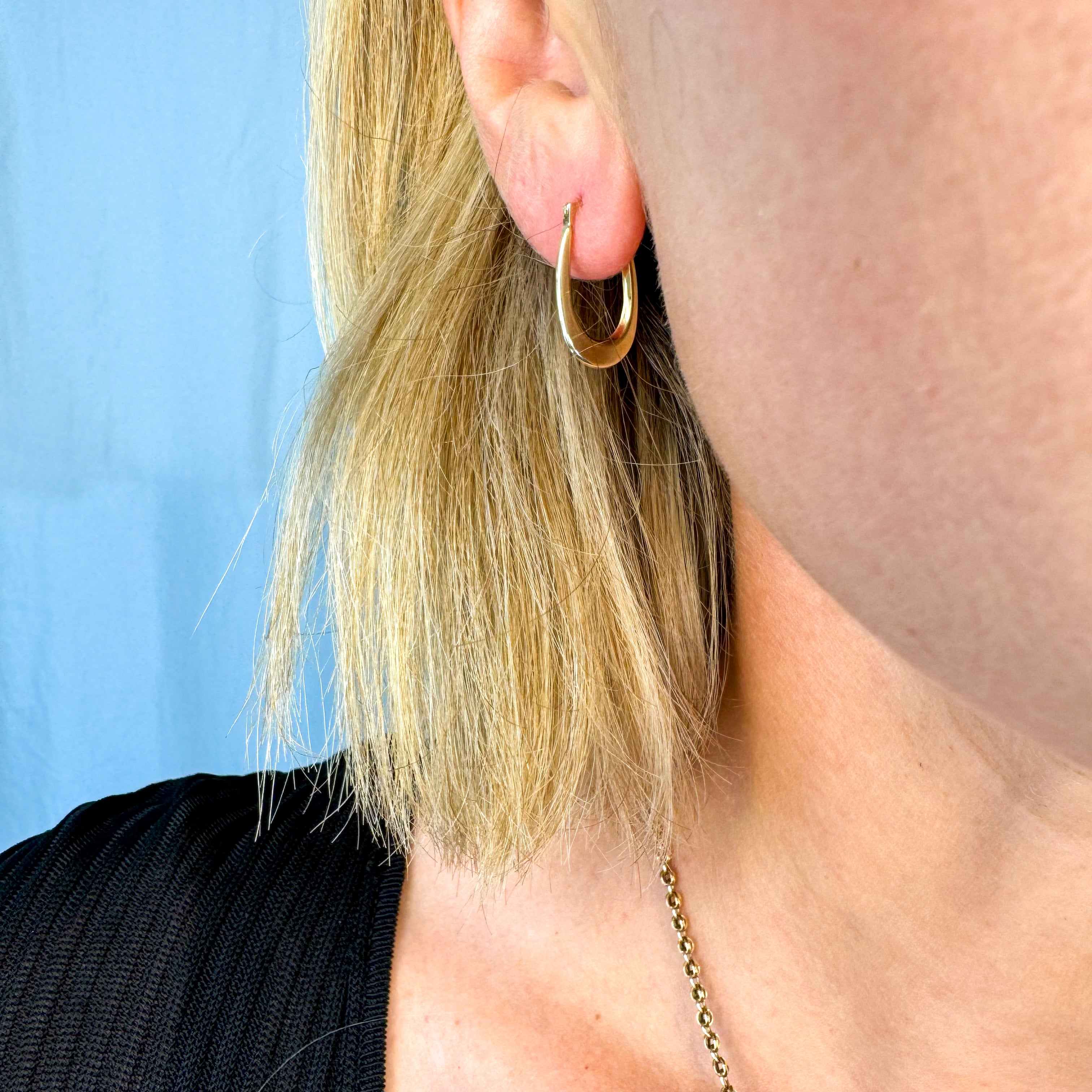 20 mm Oval Gold Hoops
