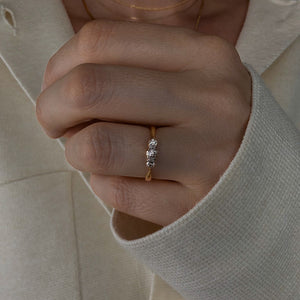 Sparkling Old Mine Trilogy Ring