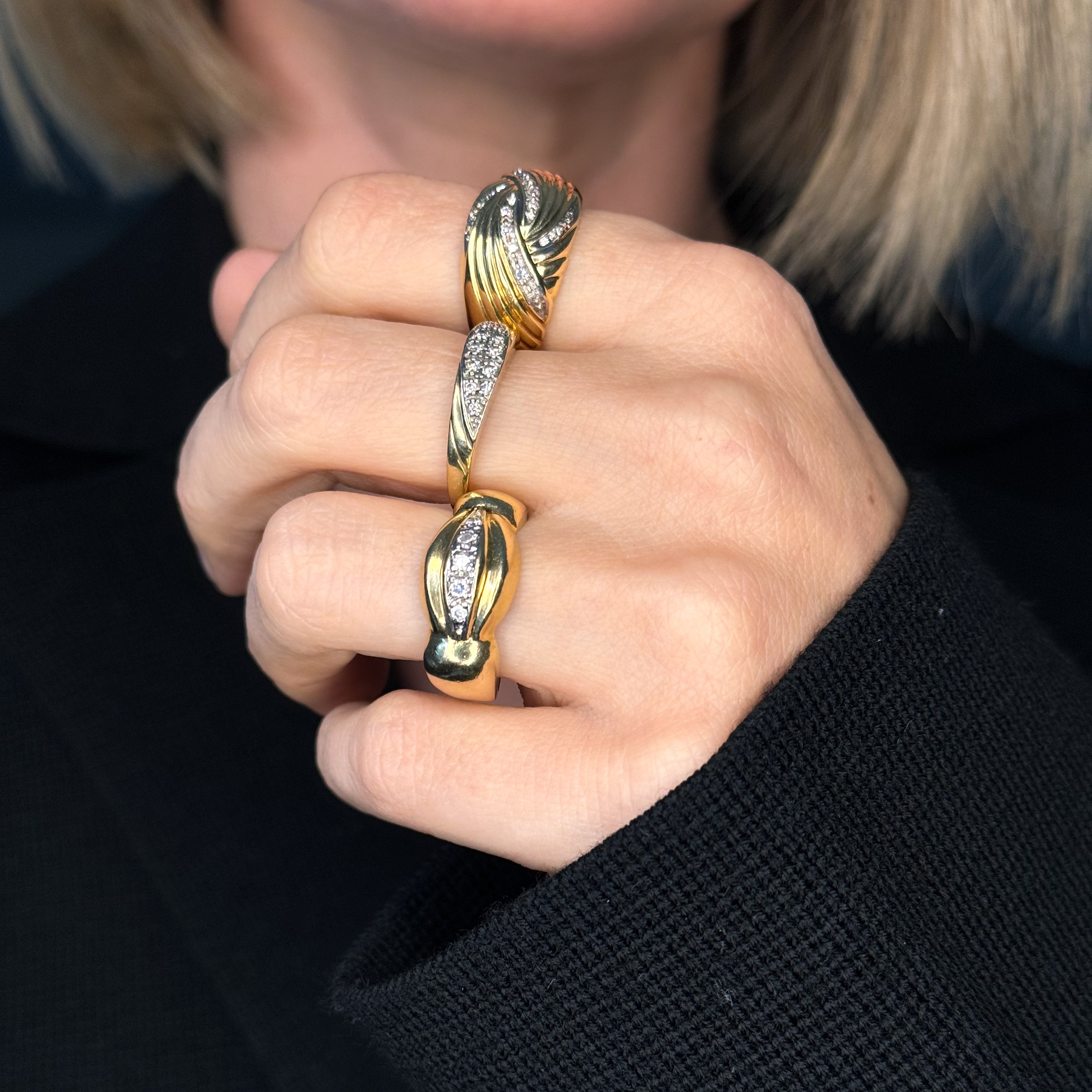 Domed Diamond Band