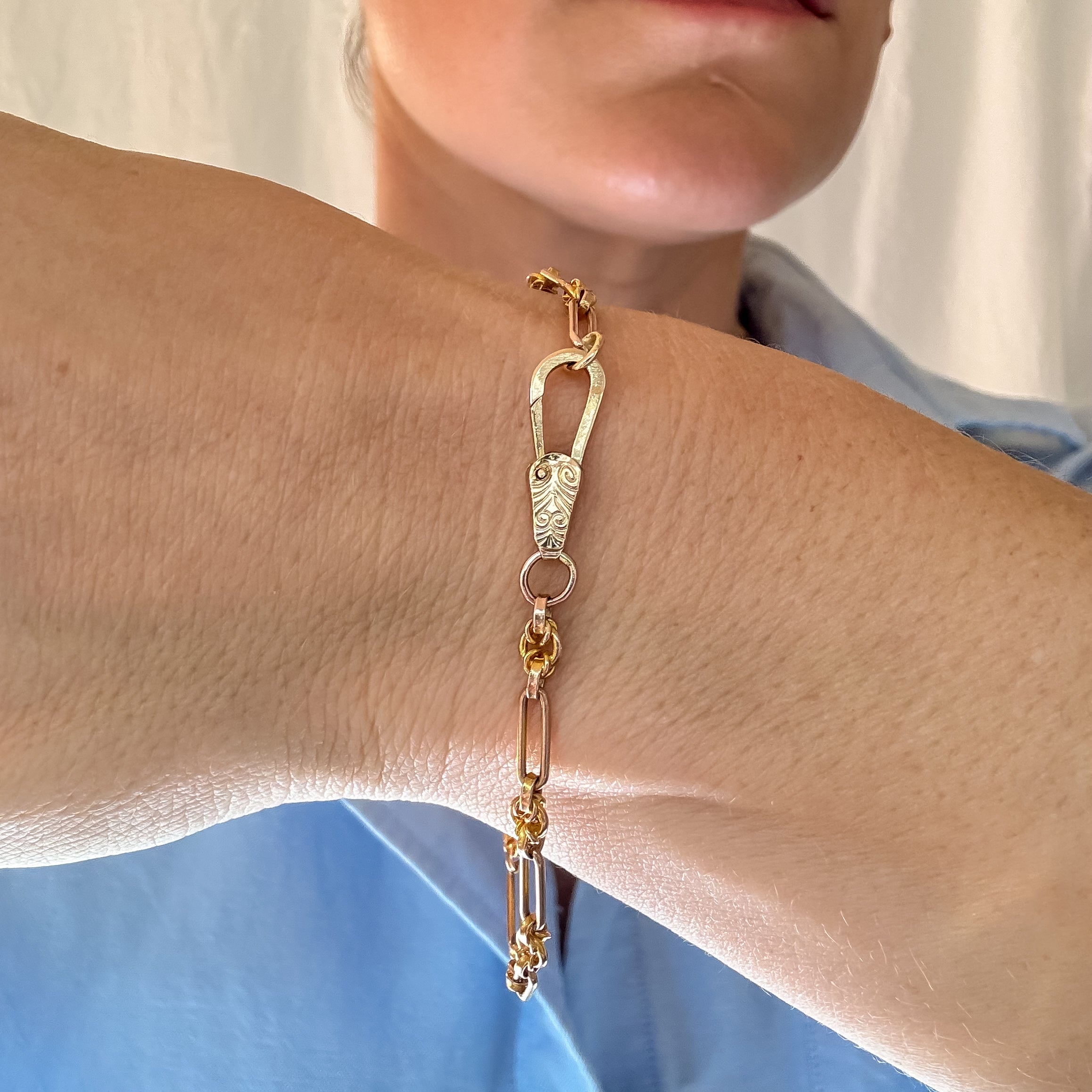 7.25" Antique Knot Link Bracelet
