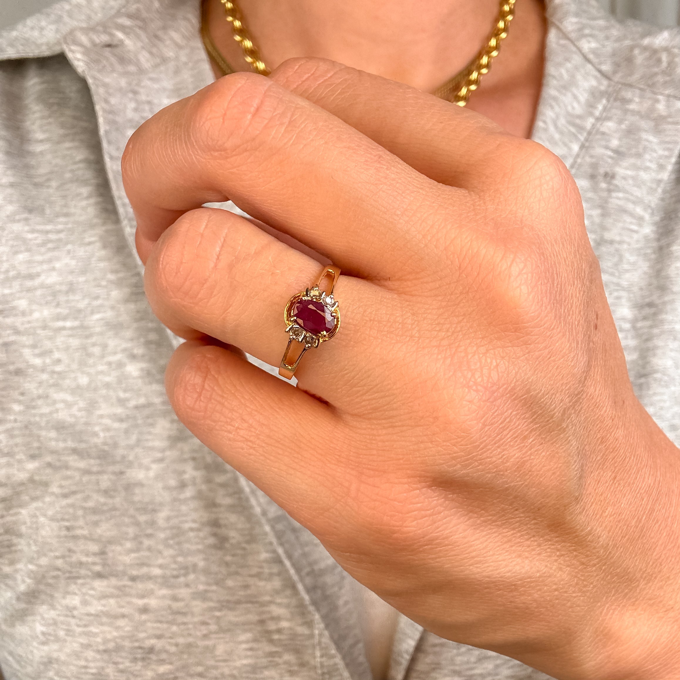 Regal Ruby and Diamond Ring