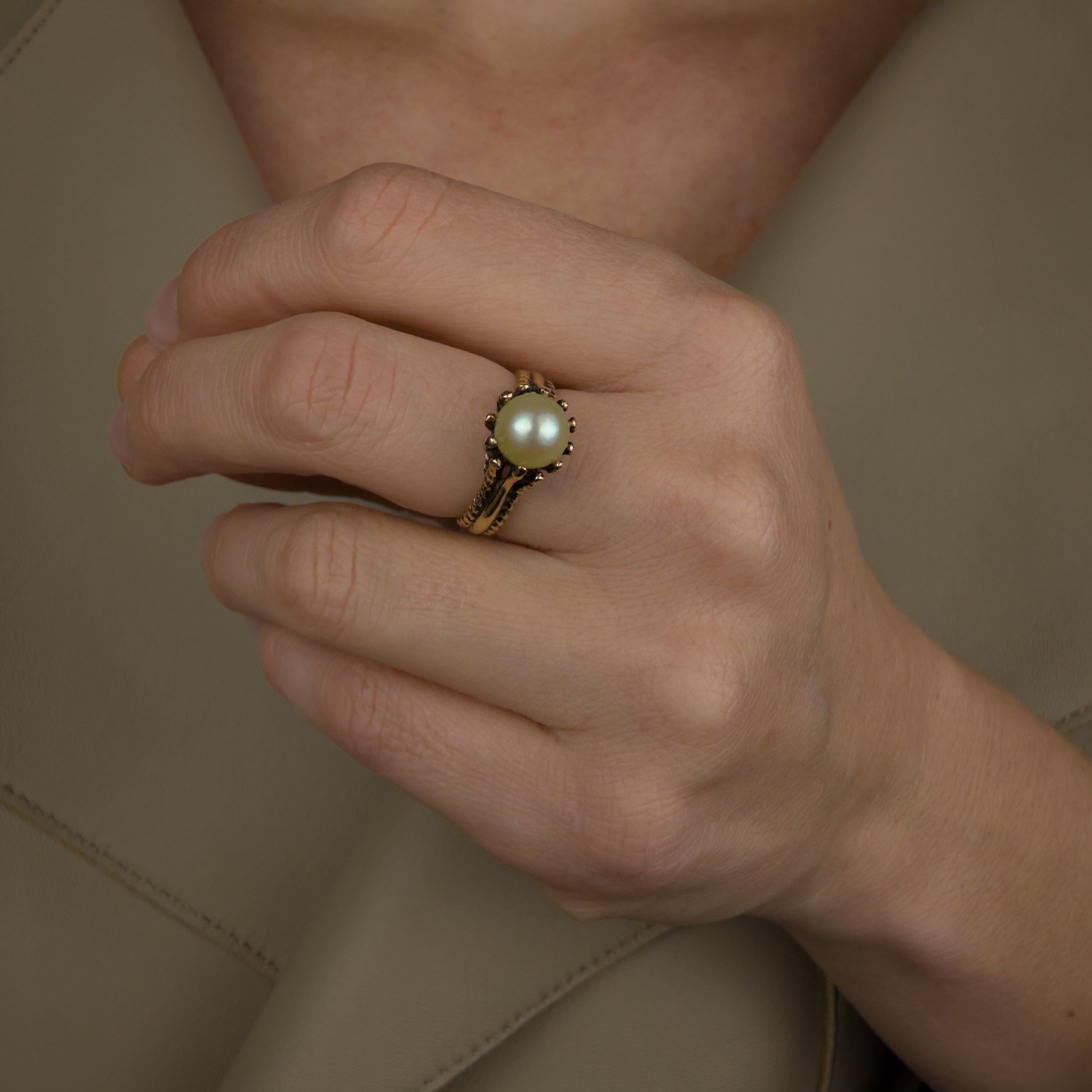 Gothic Pearl Ring