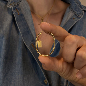 35.2mm Etched U-Shaped Hoop
