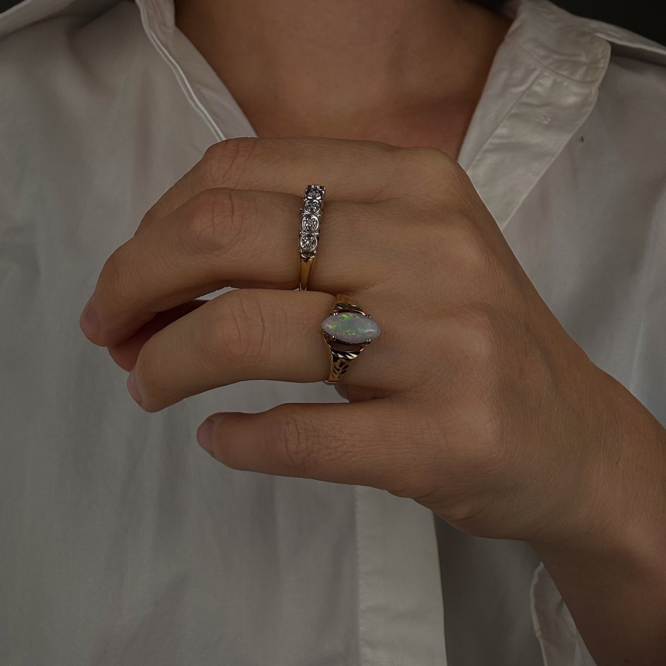 Marquise Opal Ring