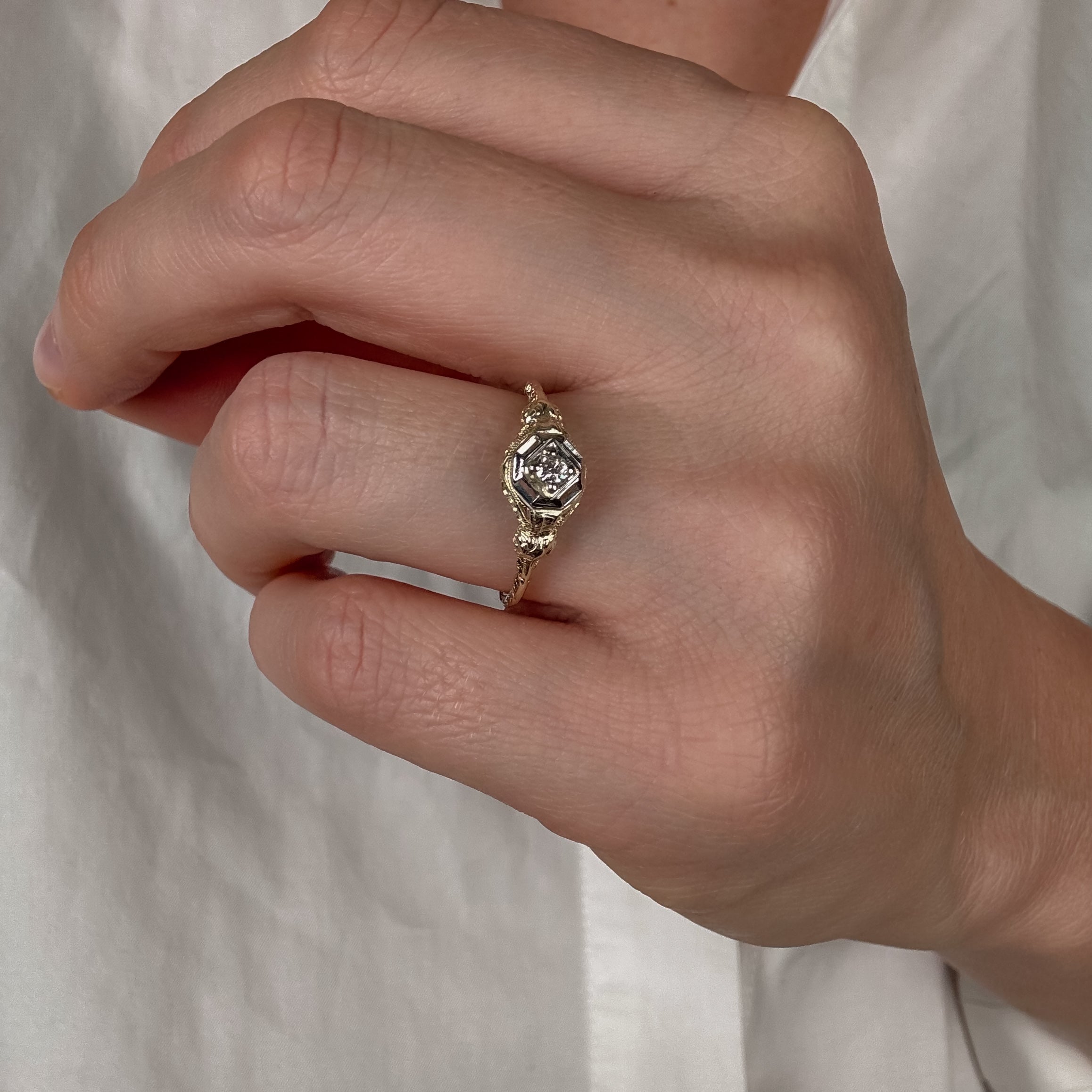 Art Deco Diamond Engagement Ring