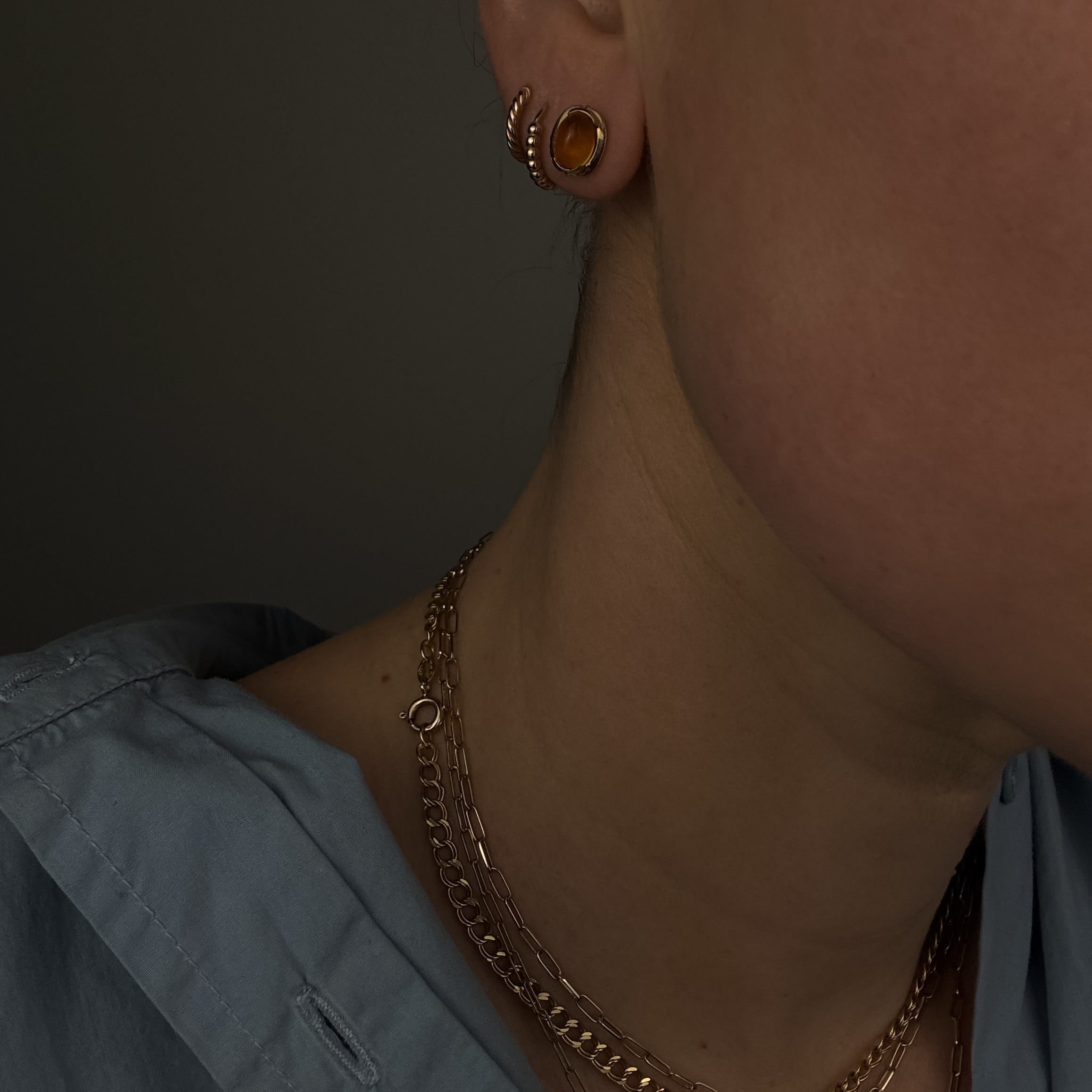 Amber Stud Earrings
