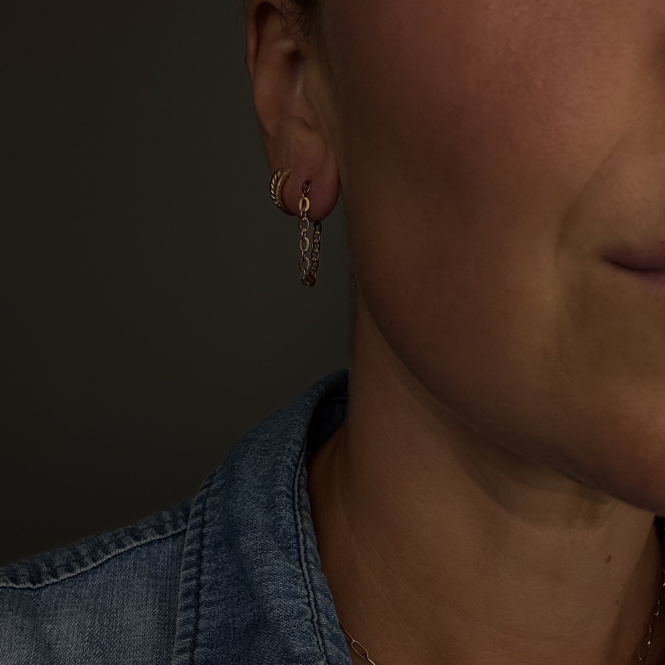 Rolo Chain Hoops