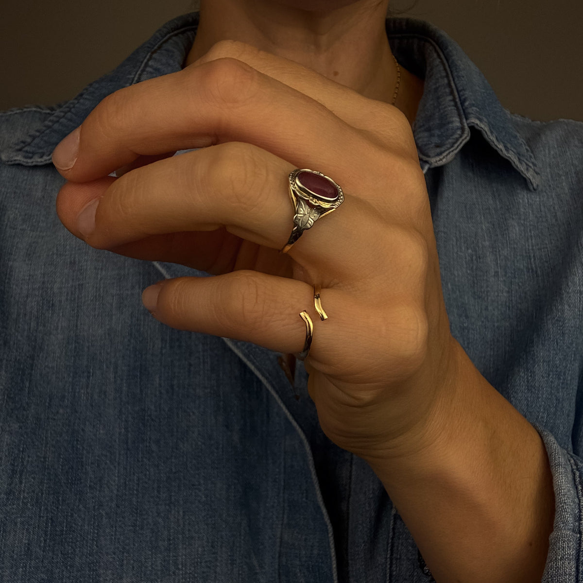 Two-Toned Topaz Ring