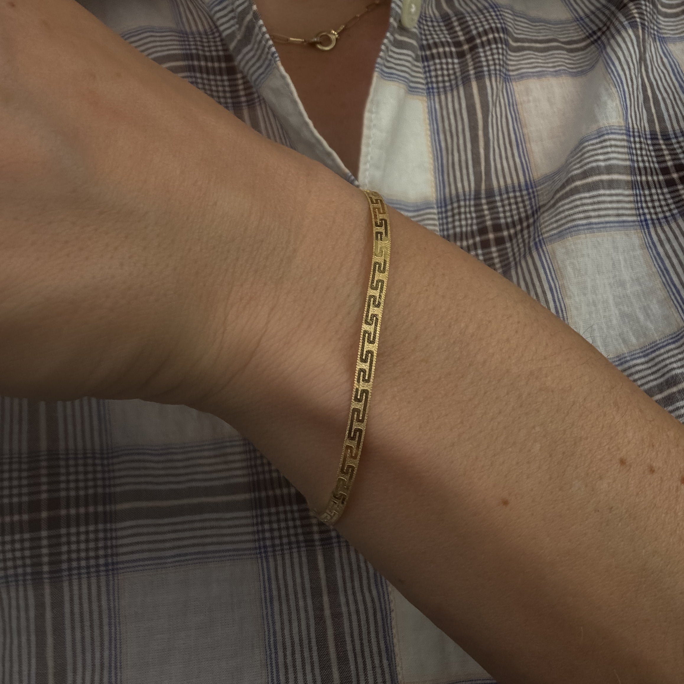 7.25" Greek Key Bracelet