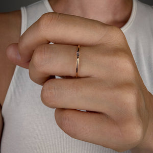 Minimalist Gold Baguette Ring