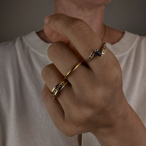 Sapphire and Diamond Bypass Ring