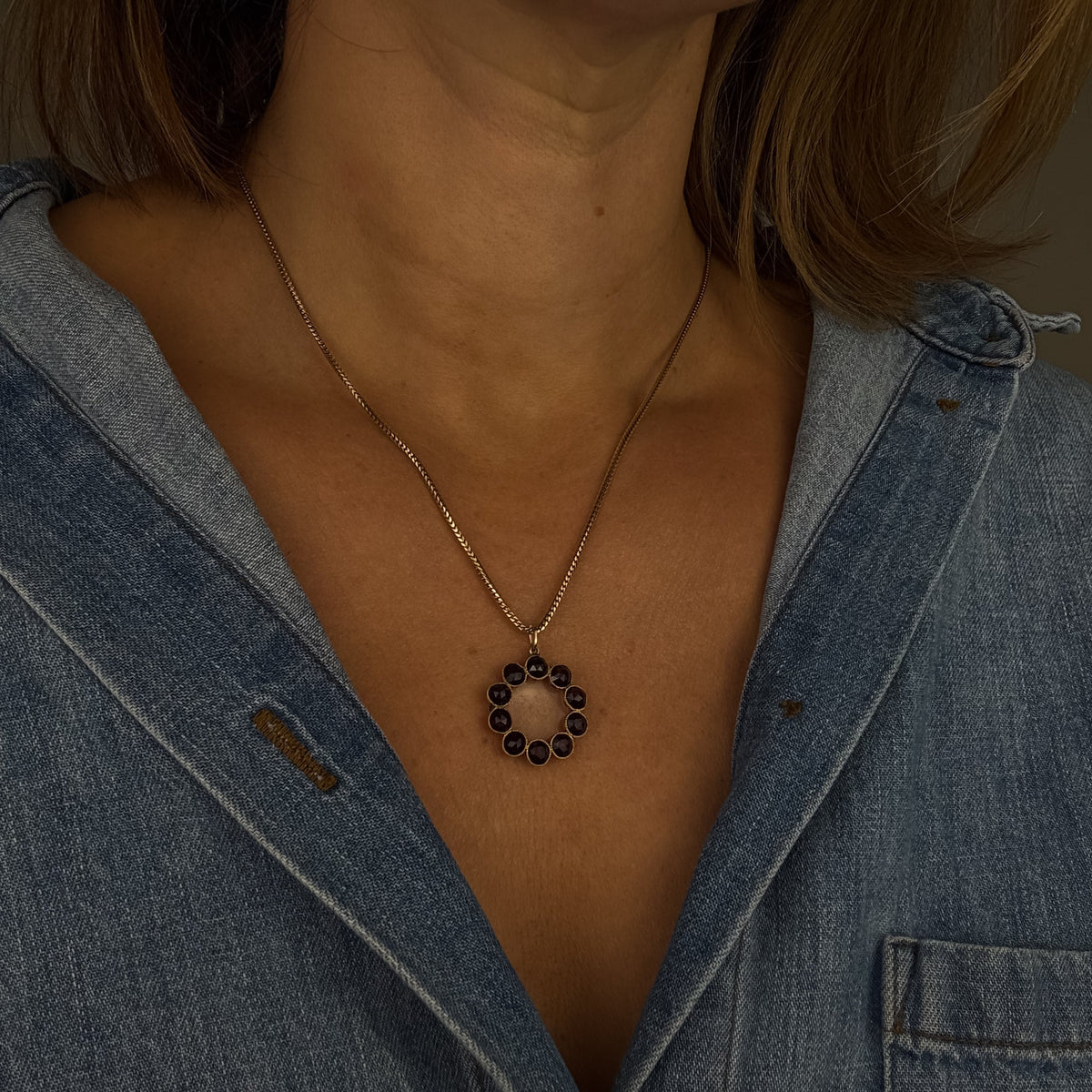 Garnet Keepsake Locket