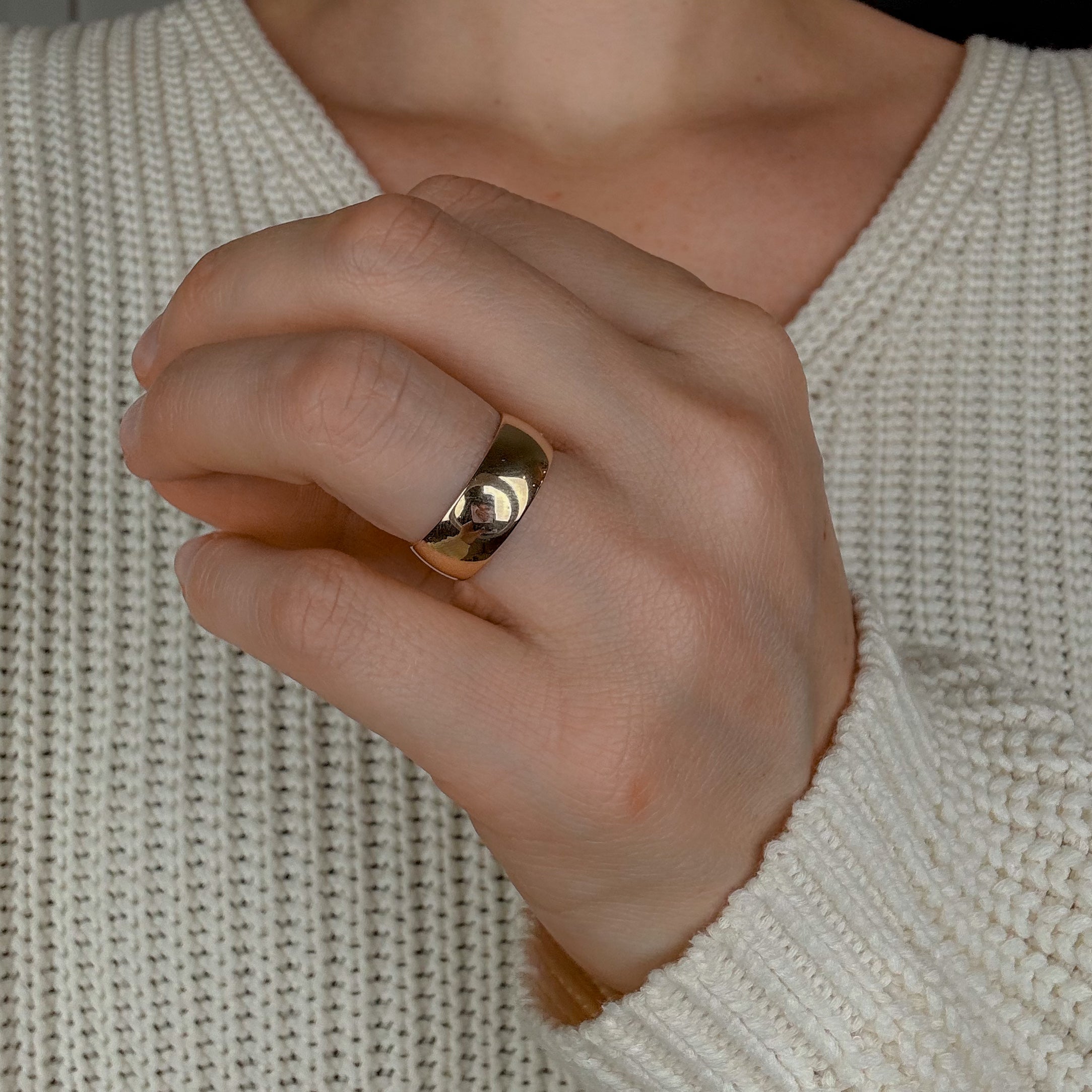 6.9 mm Wide Gold Band