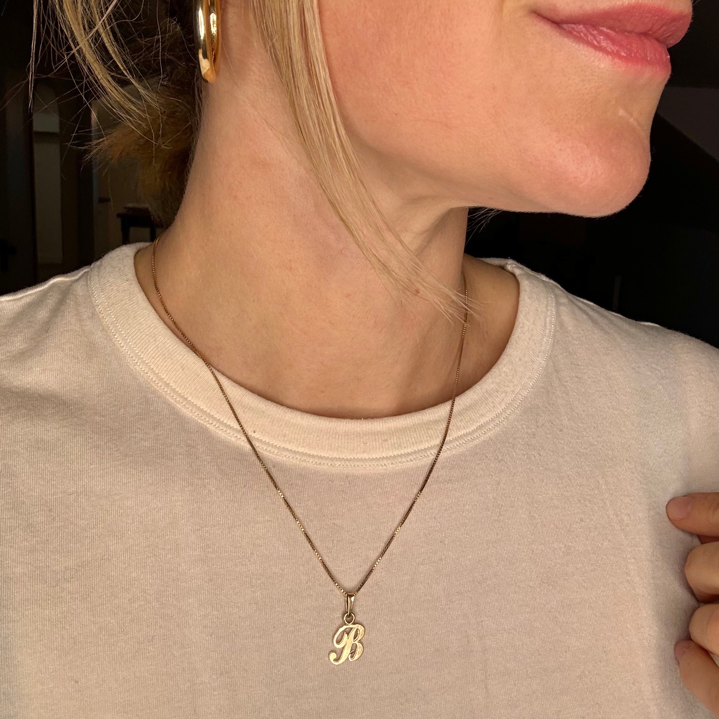 vintage 18" box chain necklace