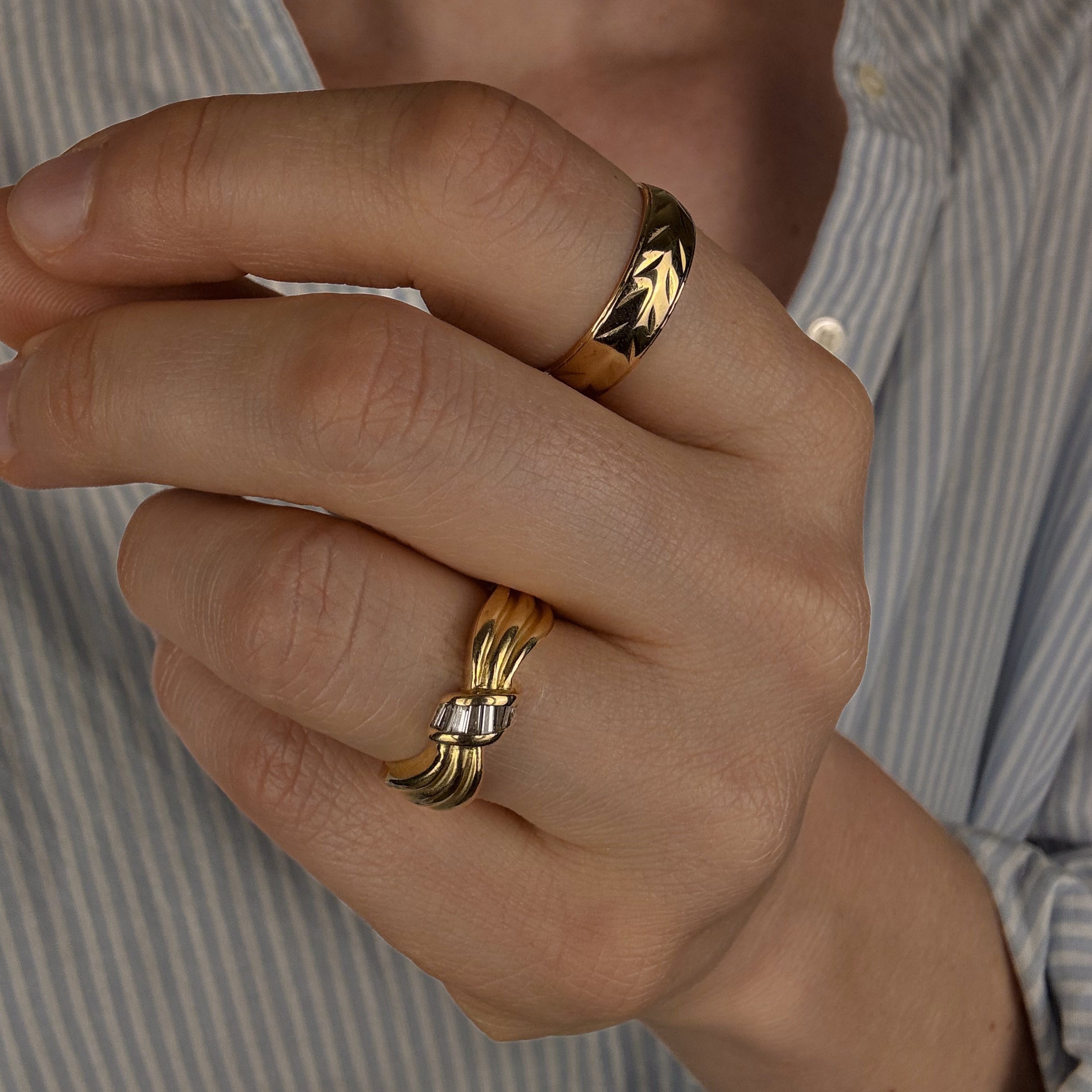 5.5mm Chevron Design Band