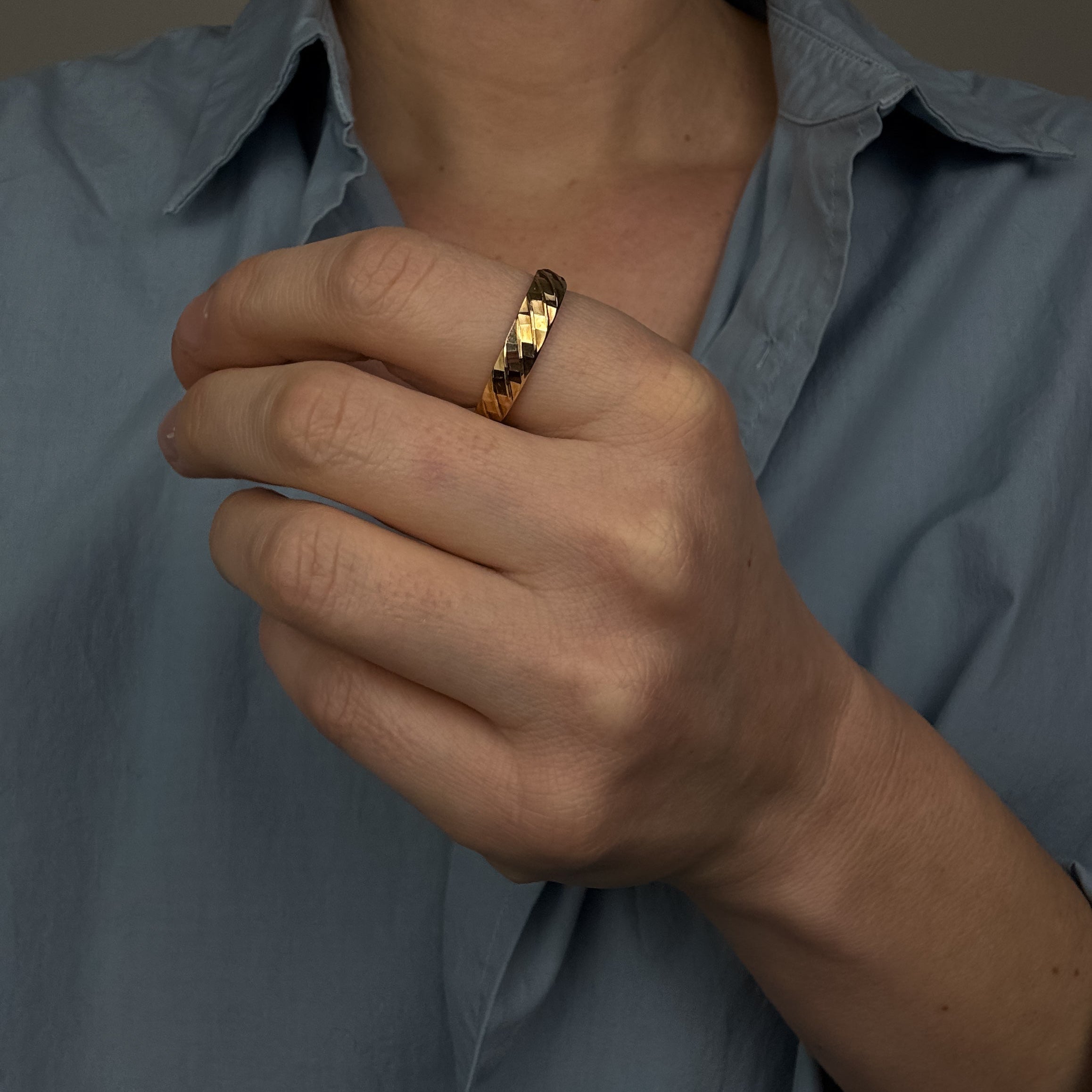 4.8mm Gilded Weave Band