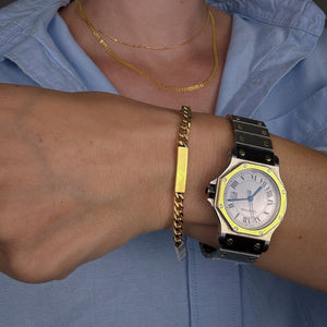 7.25" Curb and Bar Bracelet