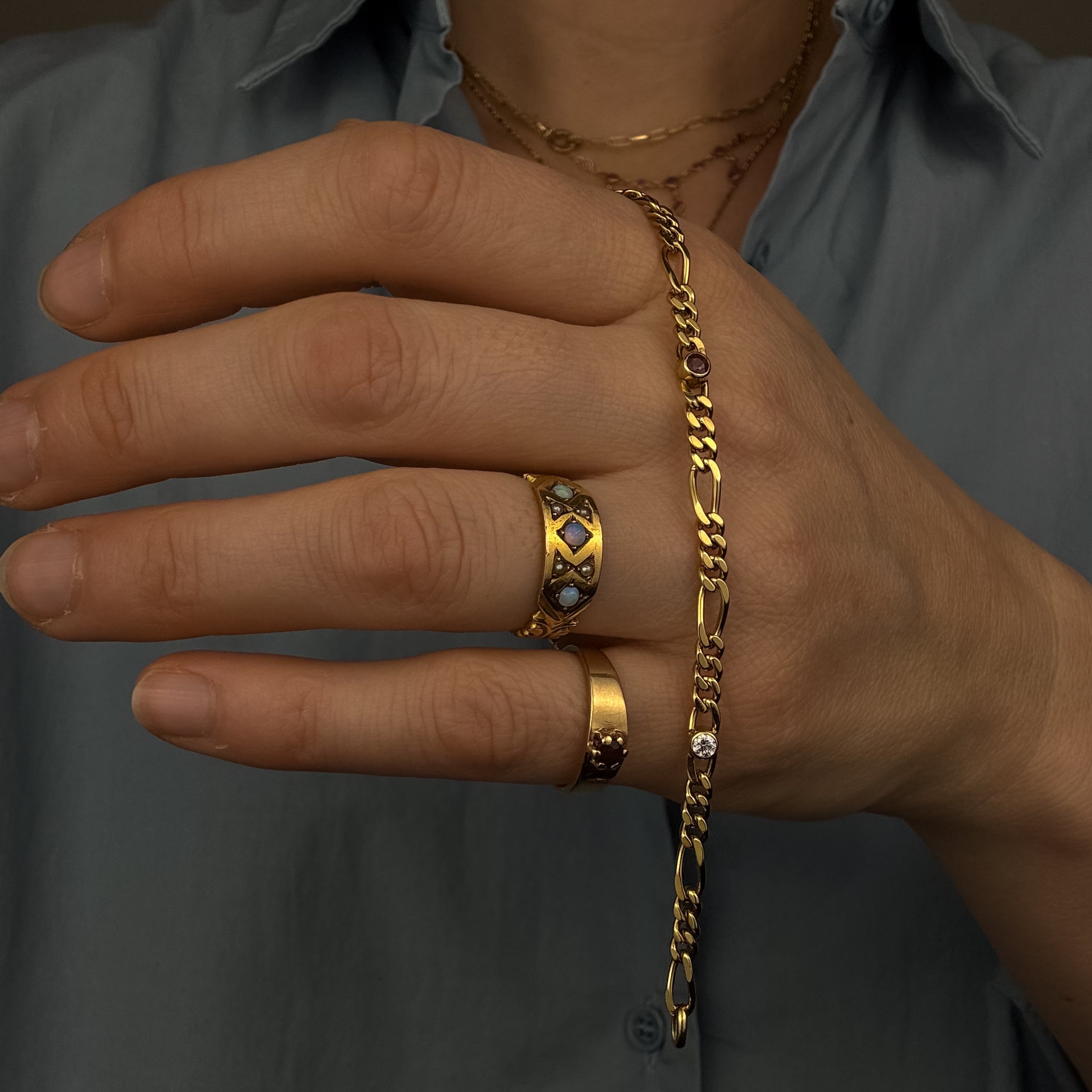 7.5" Ruby & Diamond Curb Bracelet