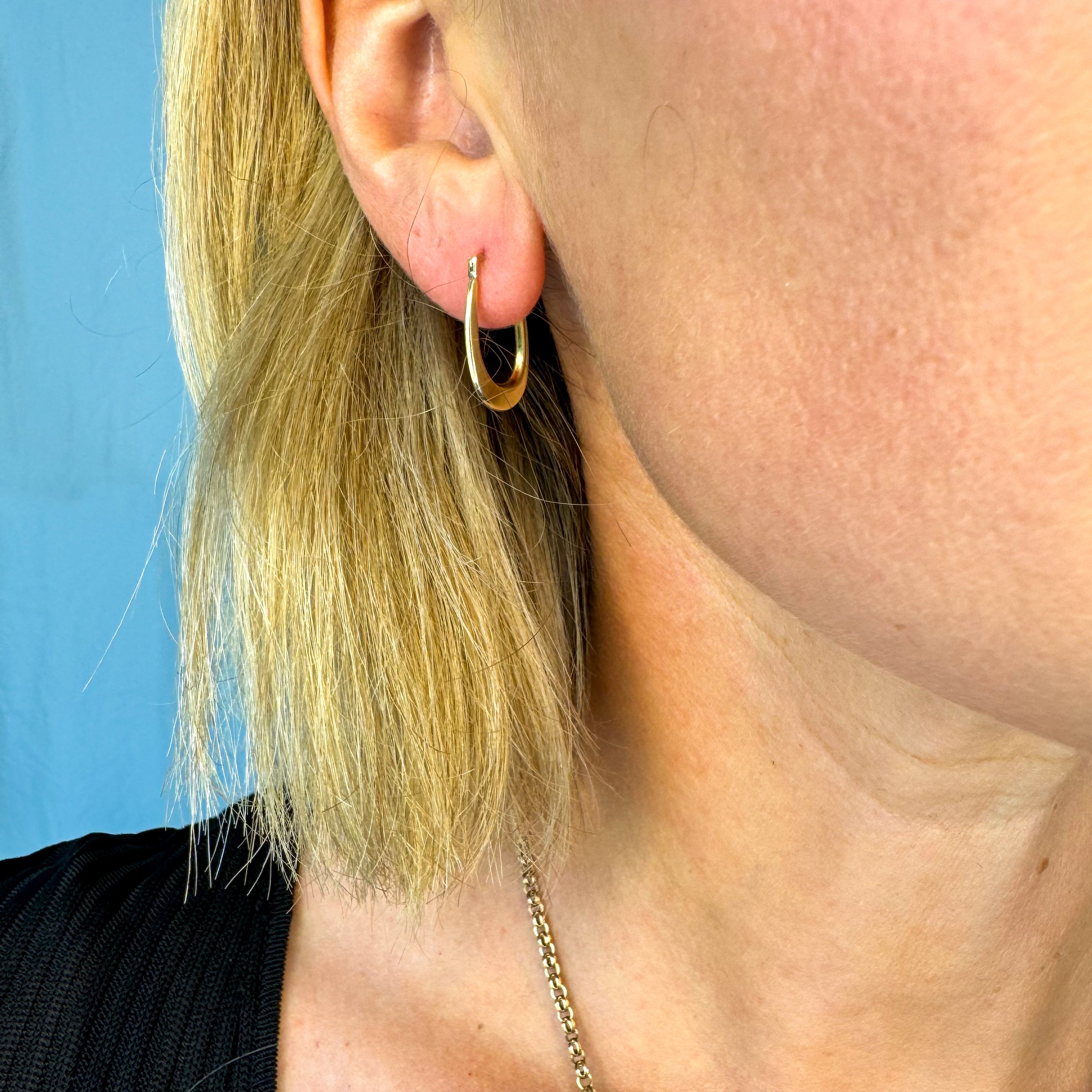 20 mm Oval Gold Hoops
