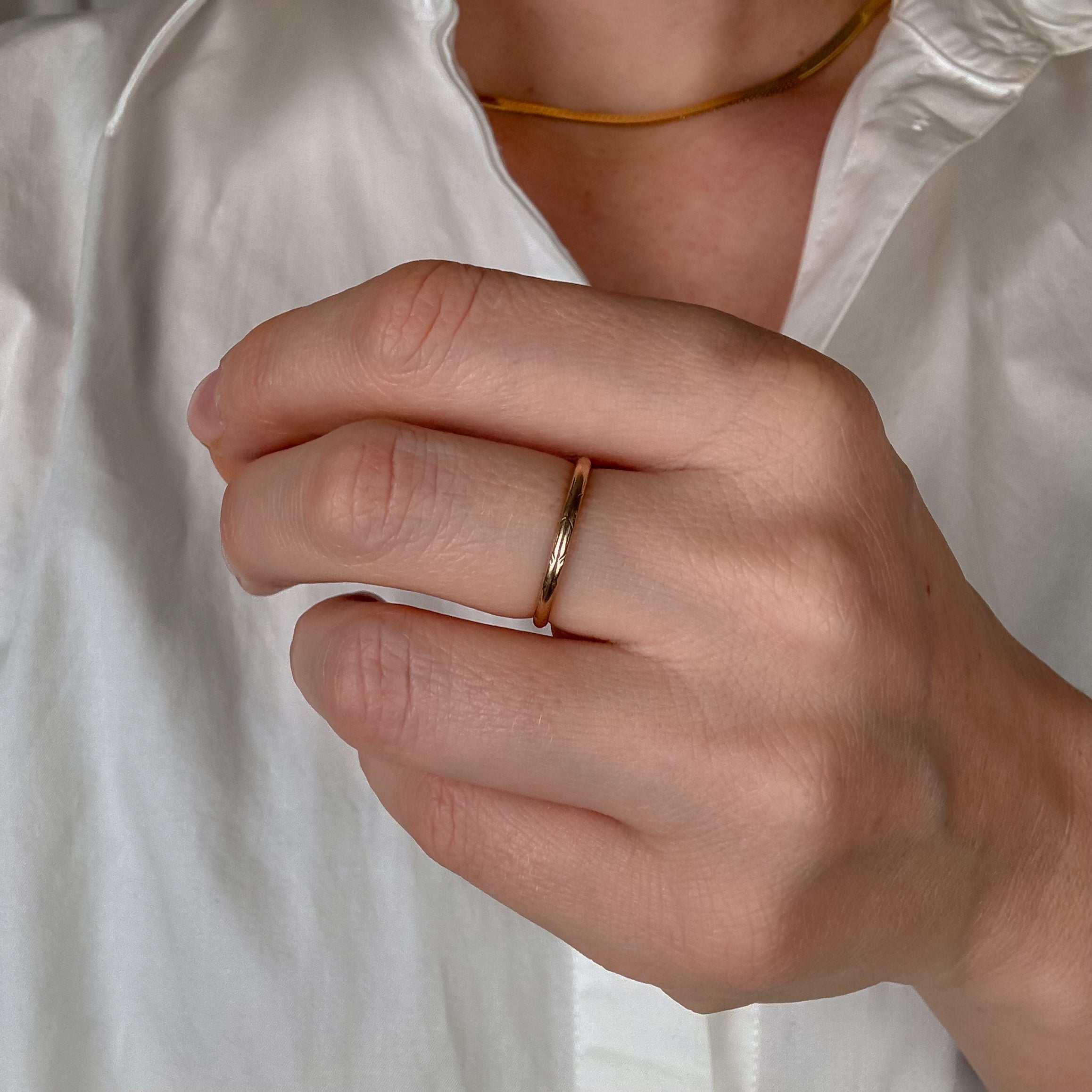 1.7 mm Dainty Gold Band