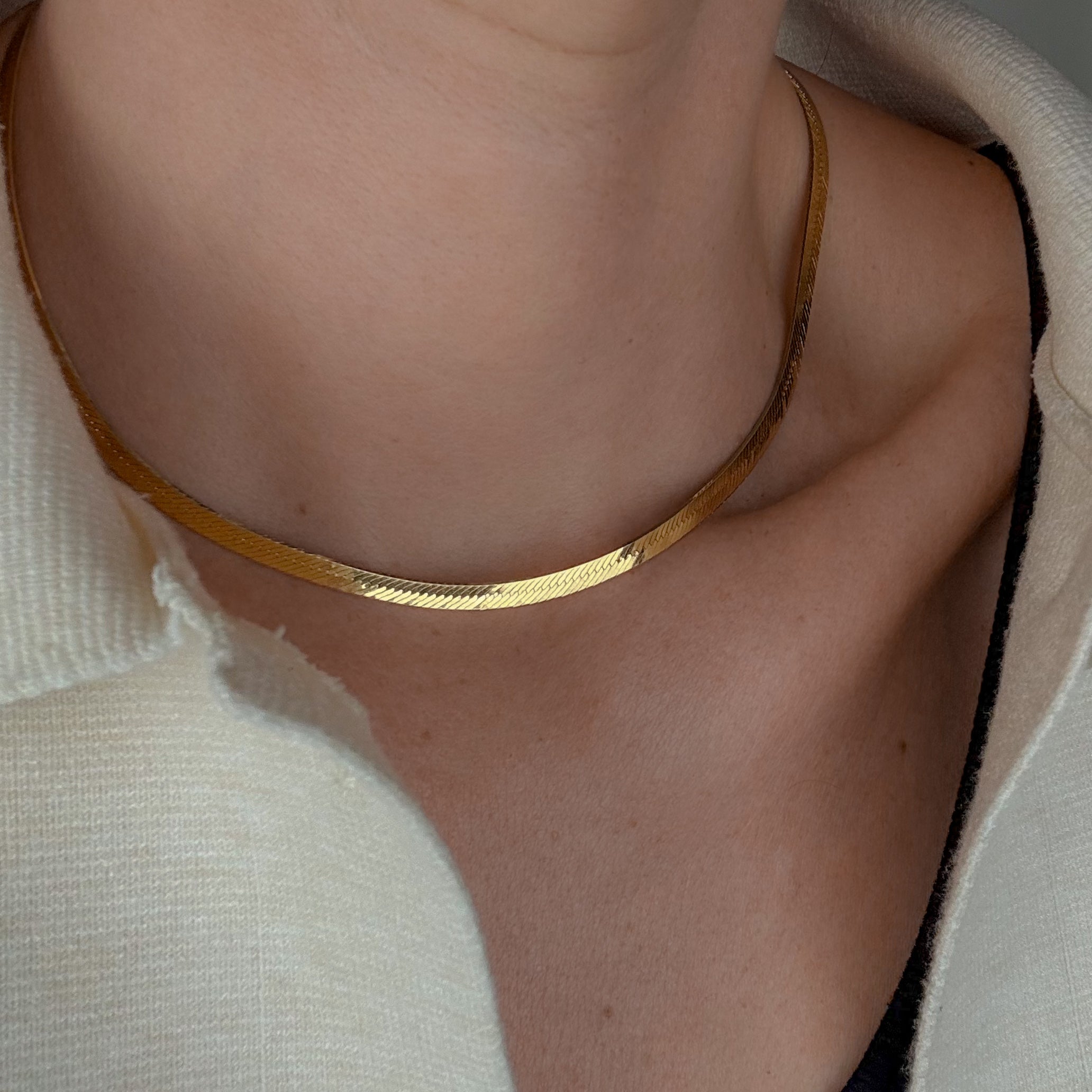 16.5" Herringbone Chain Necklace