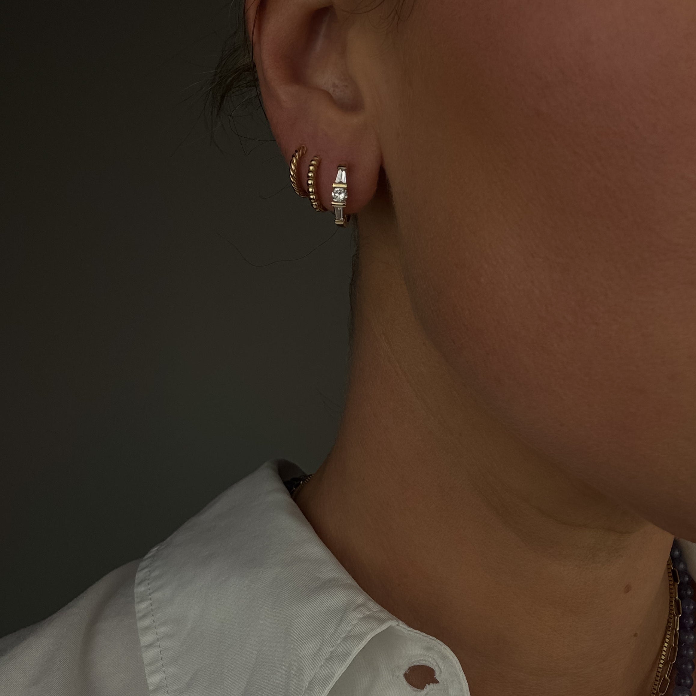 Lab Diamond Hoops