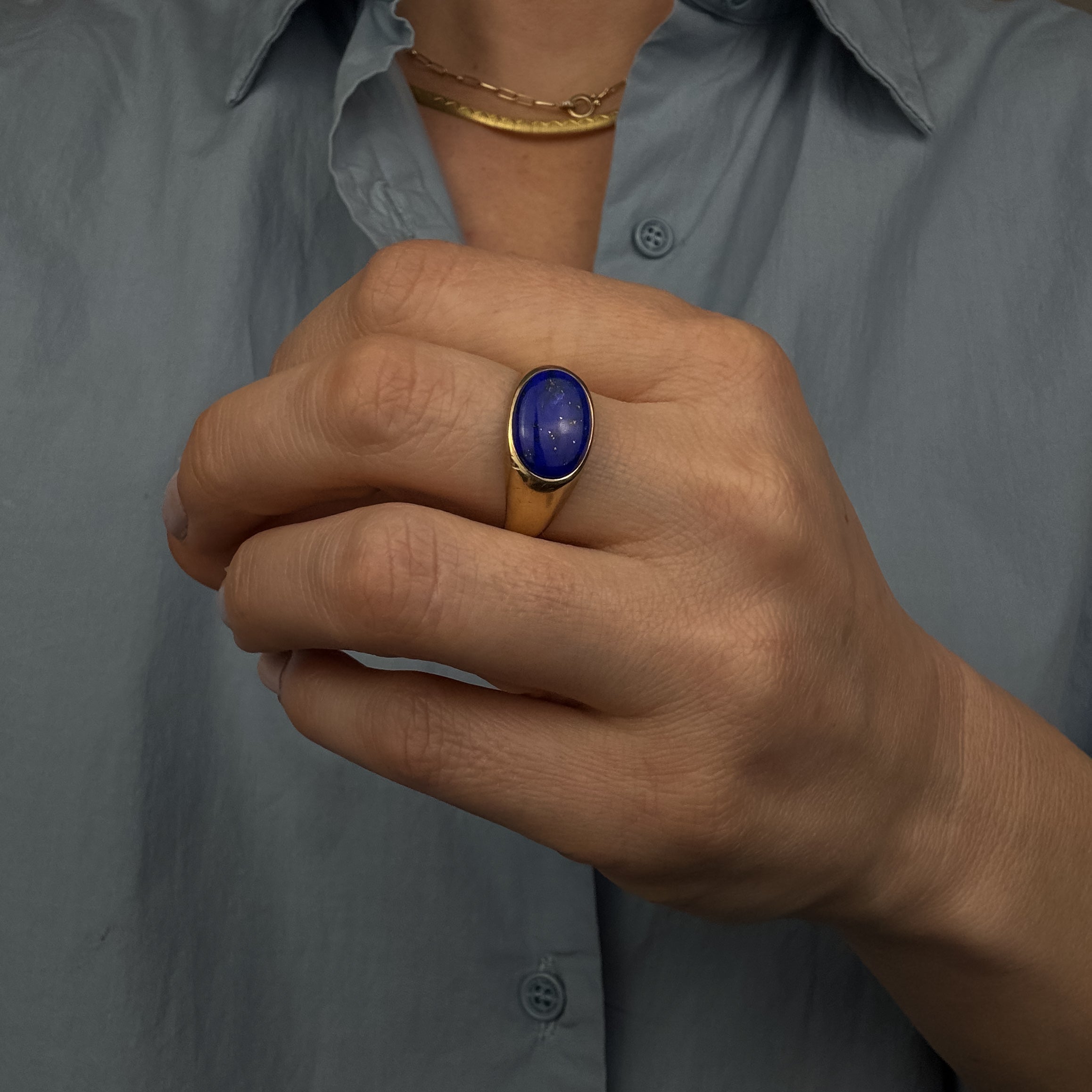Lapis Signet Ring
