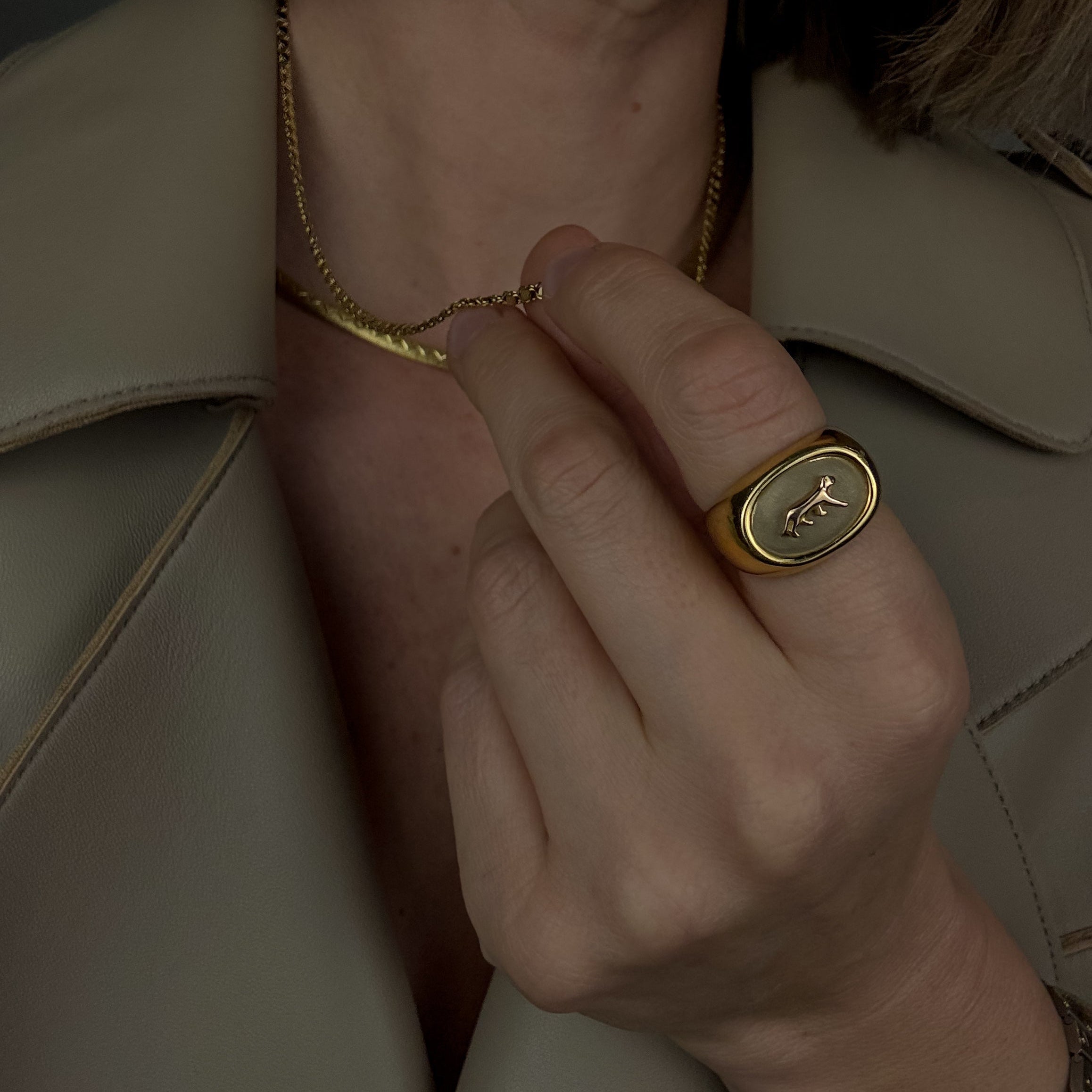 Panther Signet Ring