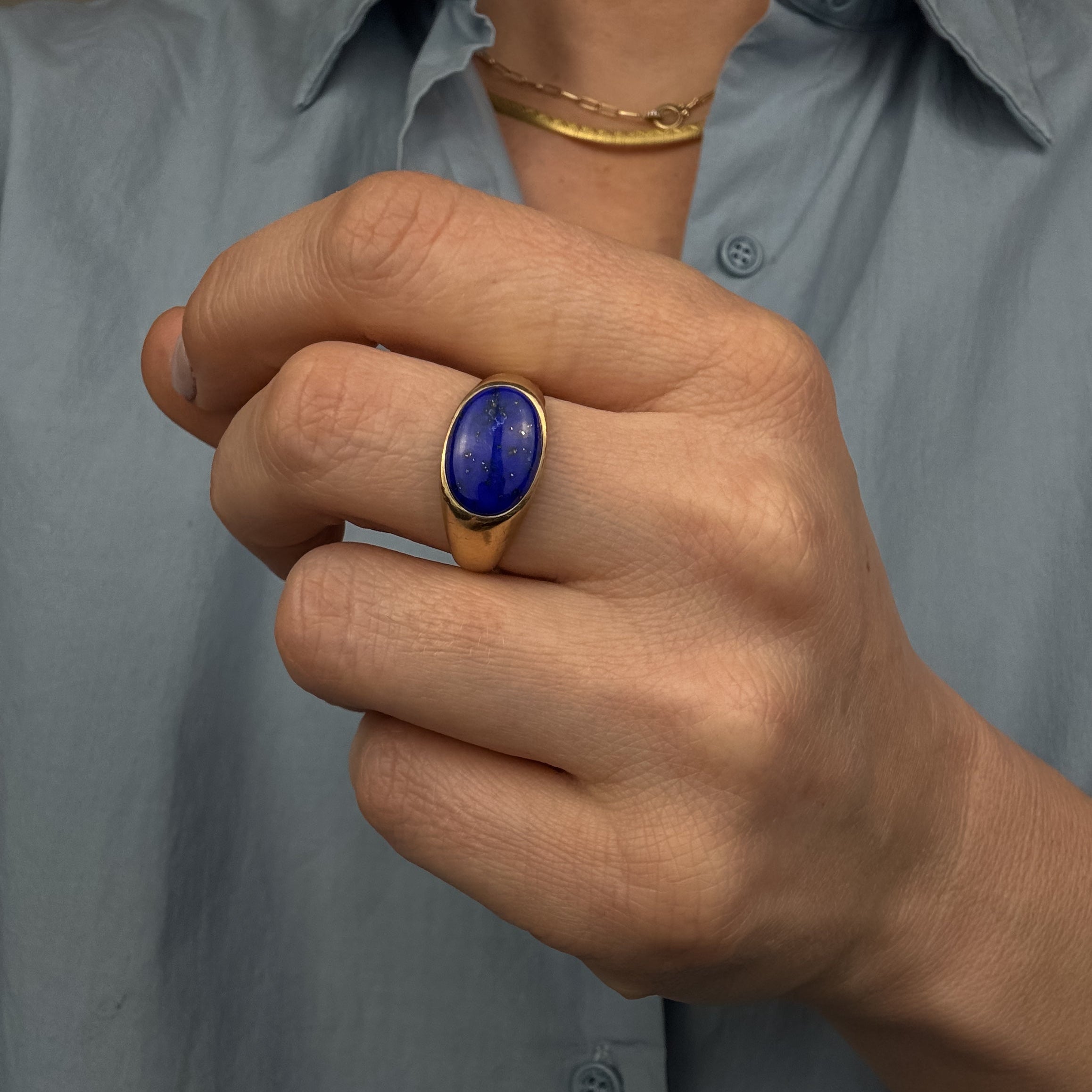 Lapis Signet Ring