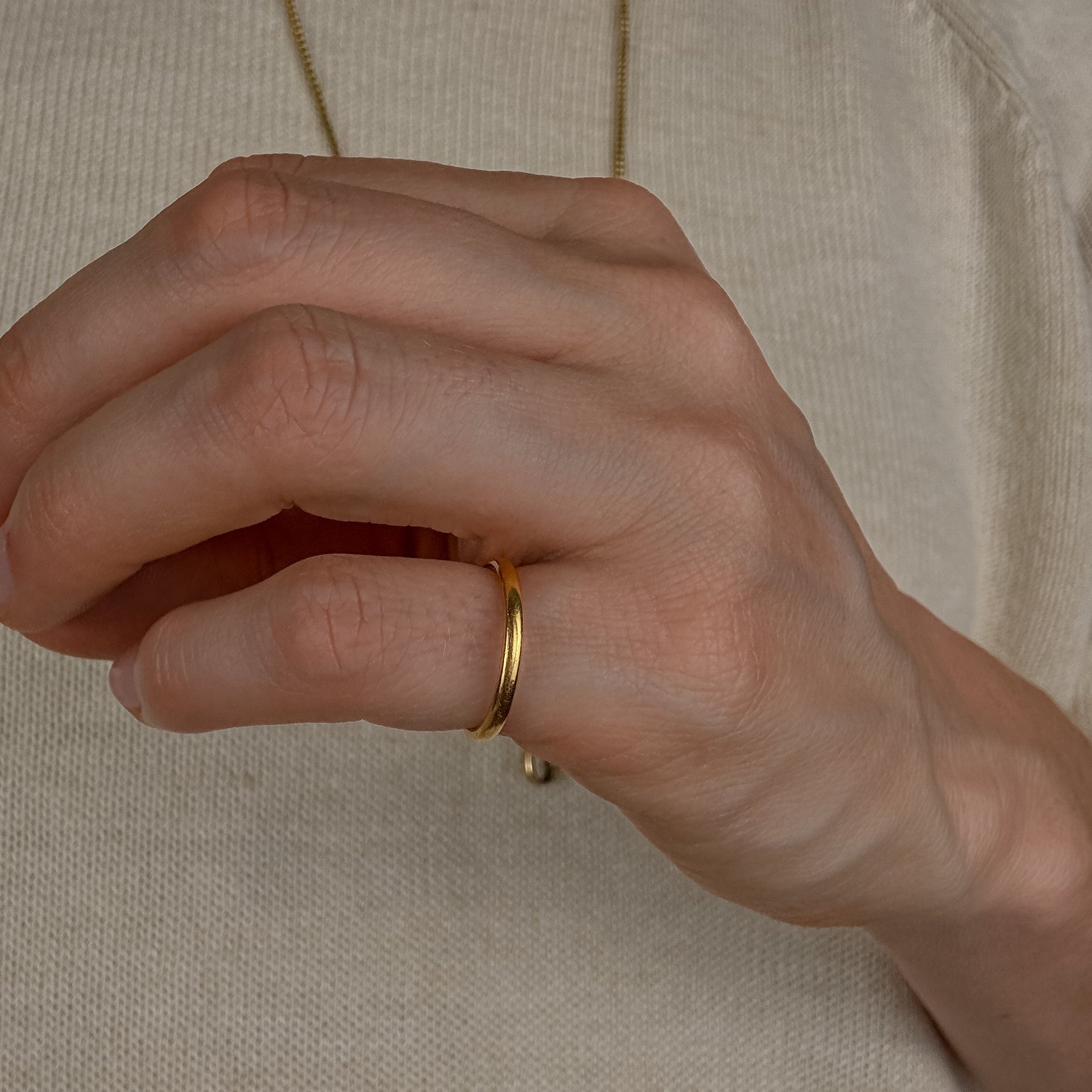 2mm 22k Gold Band
