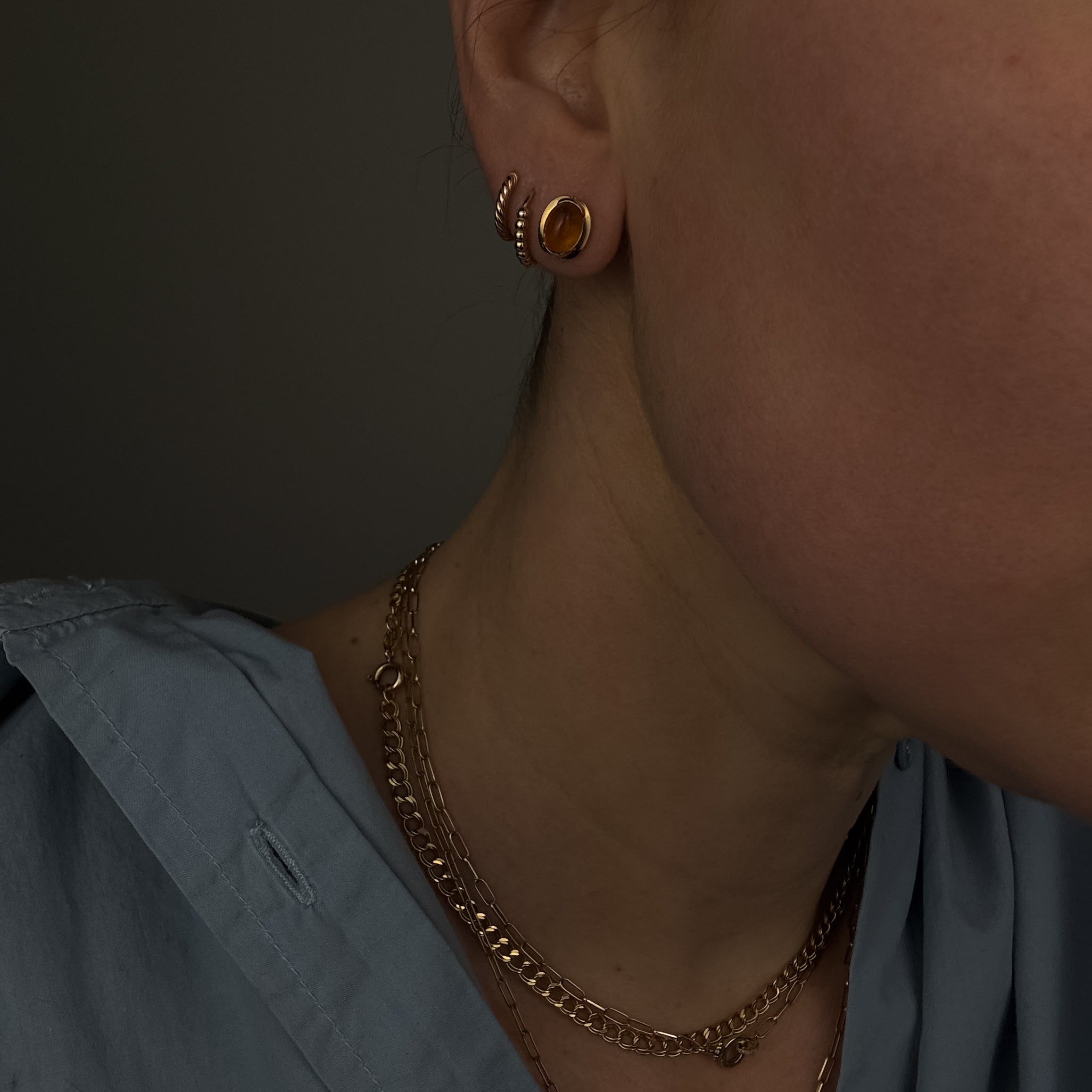 Amber Stud Earrings