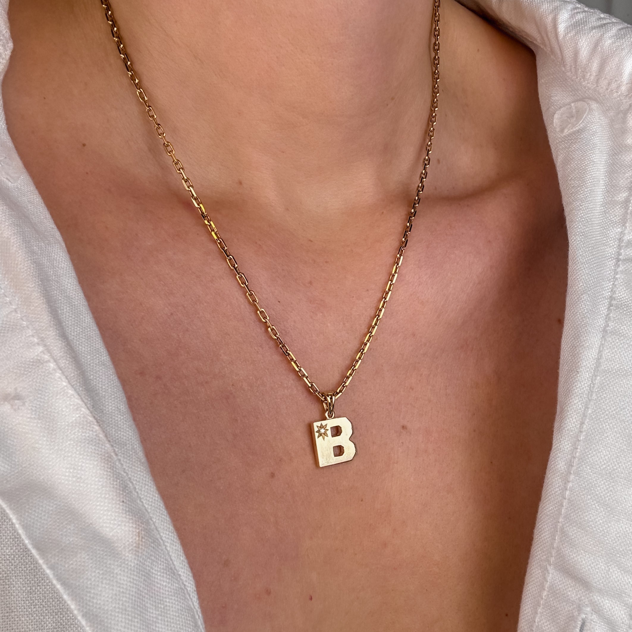 Bold 'B' Letter Pendant