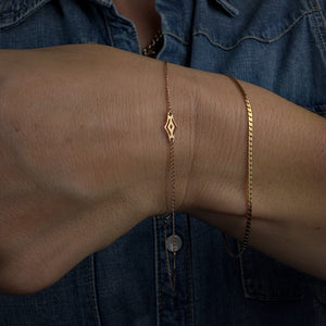8" Marquise Link Bracelet