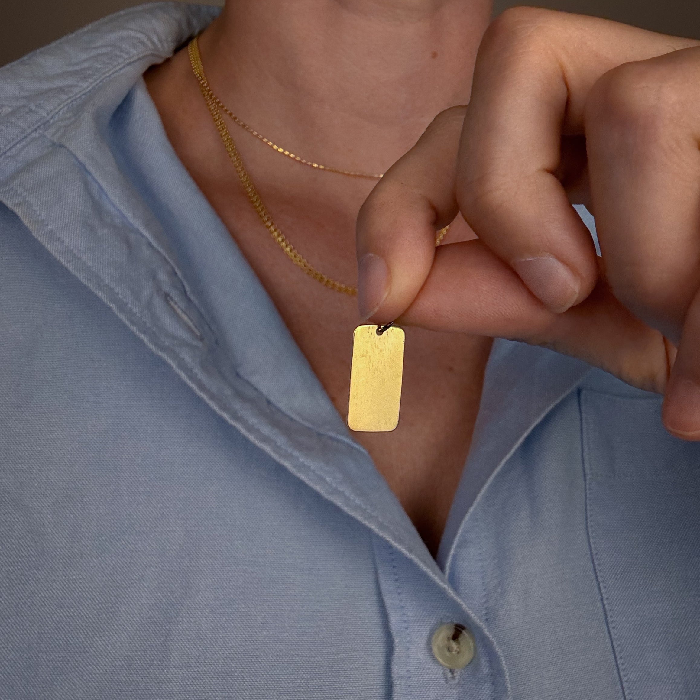 Blank Dog Tag Pendant