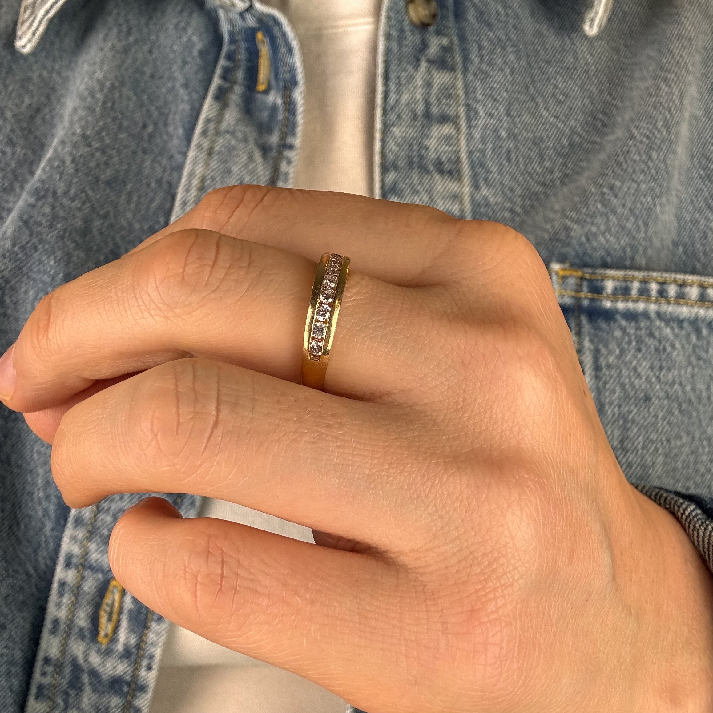 Channel Set 10 Diamond Band