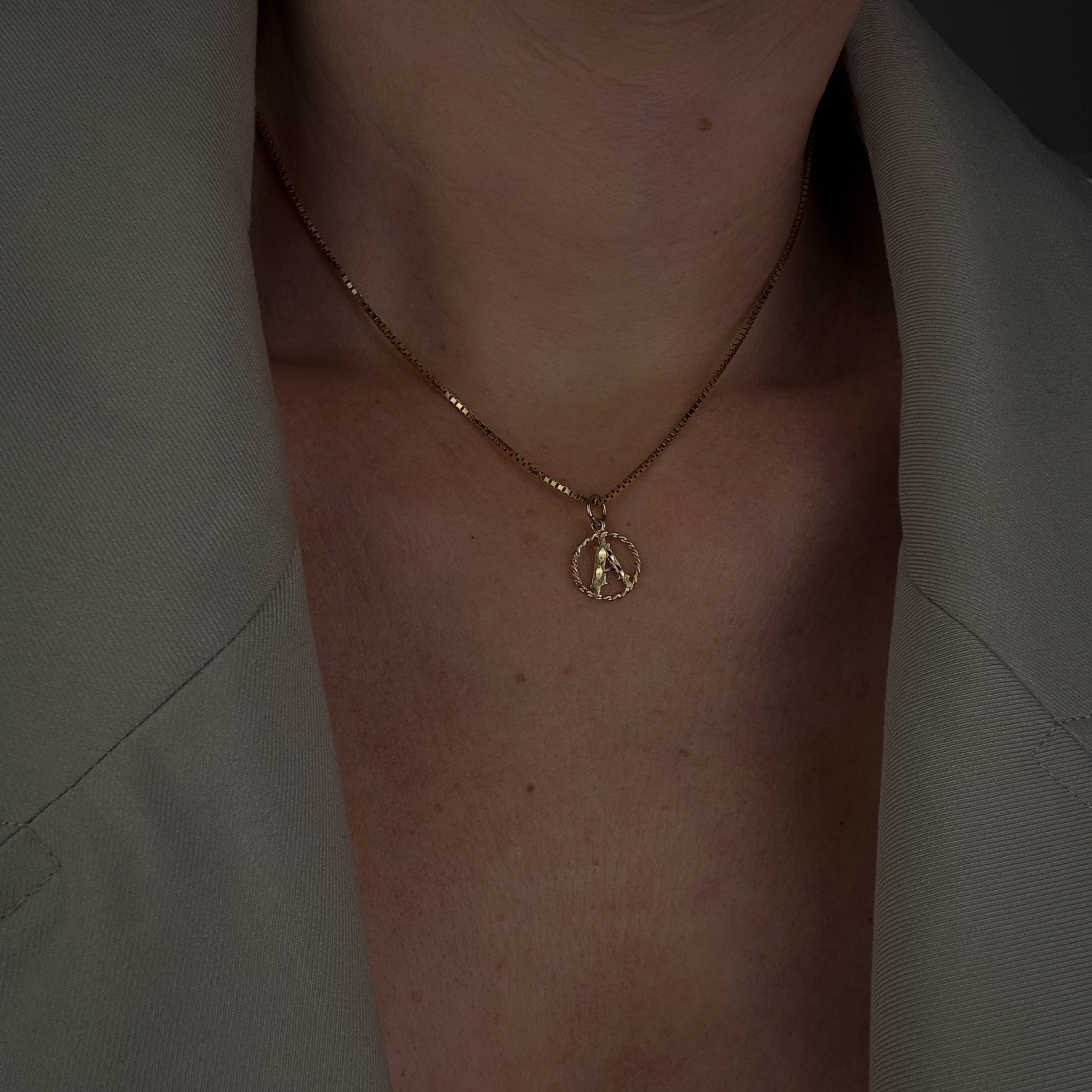 Circular 'A' Charm
