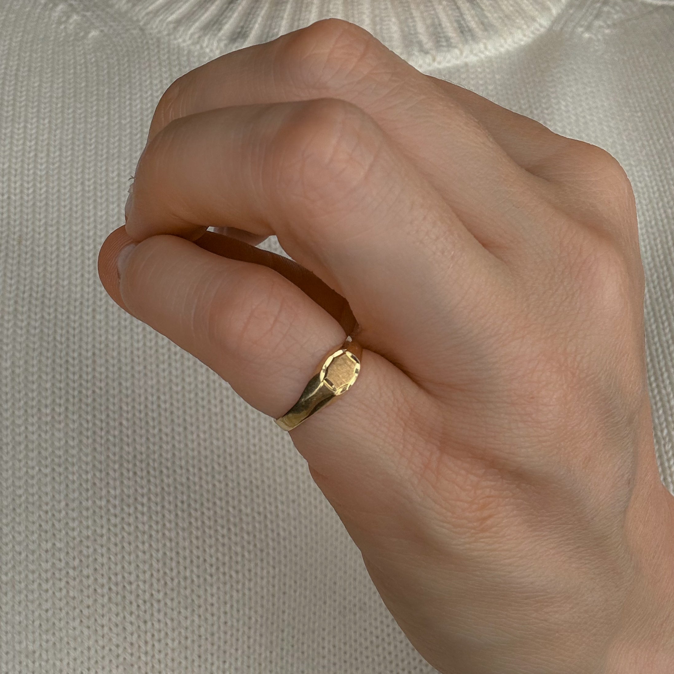 Blank Dainty Brushed Signet